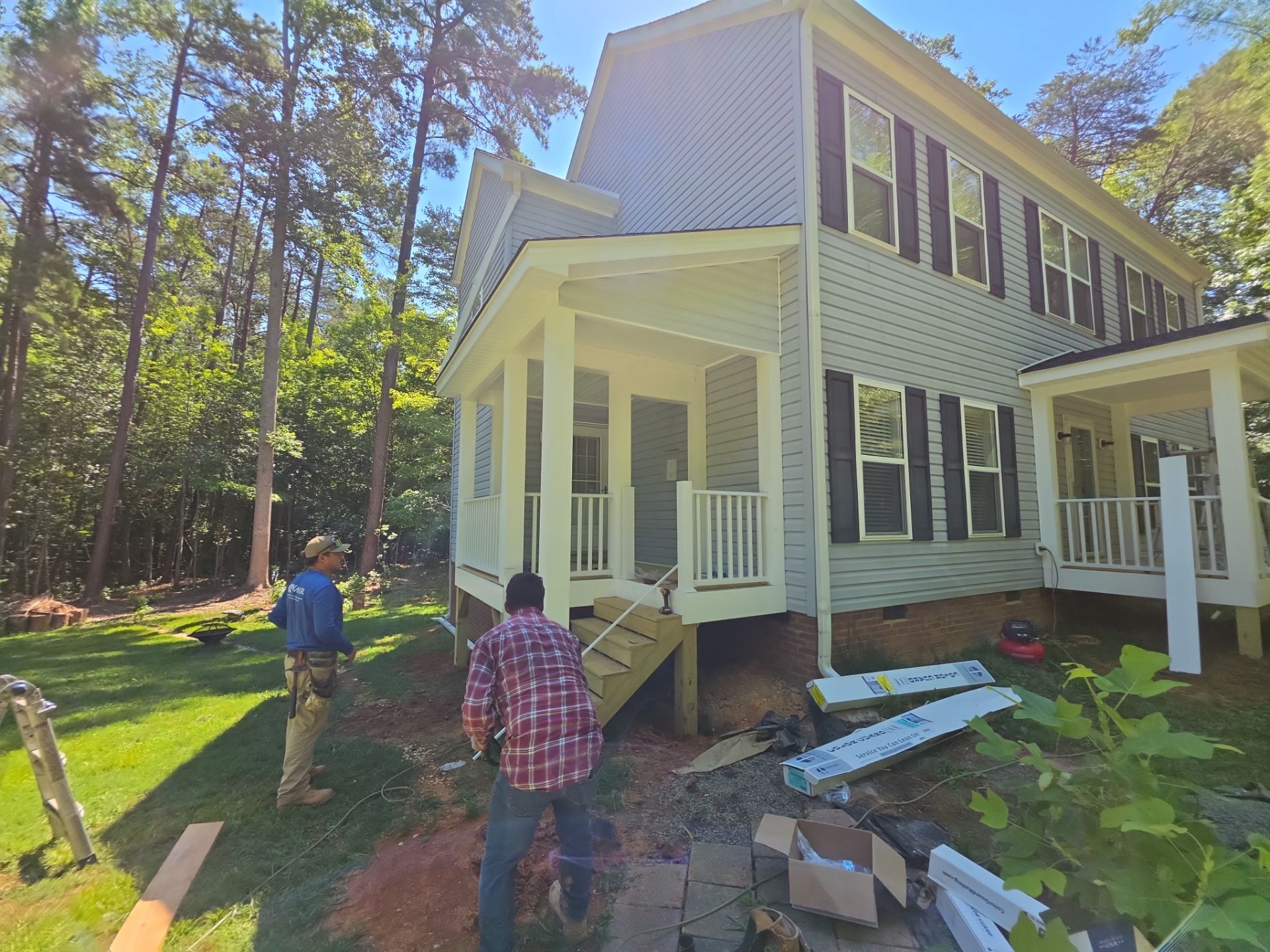 Screen Porch and Matching Front Entry Addition in Chapel Hill by The Remodeling Company