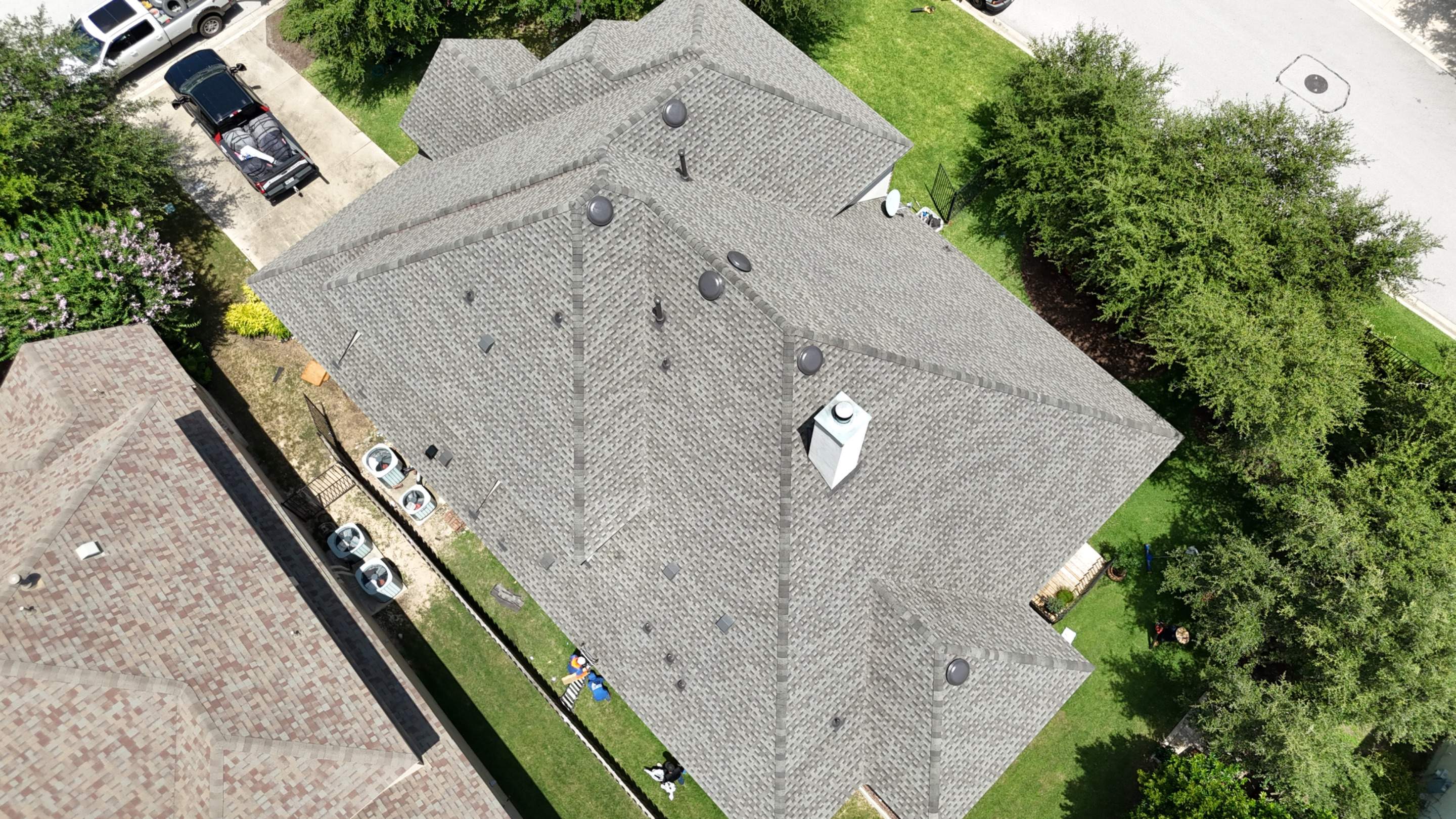 Austin Residential Roof Installation with GAF Shingles and Radiant Barrier by RoofsOnly.com