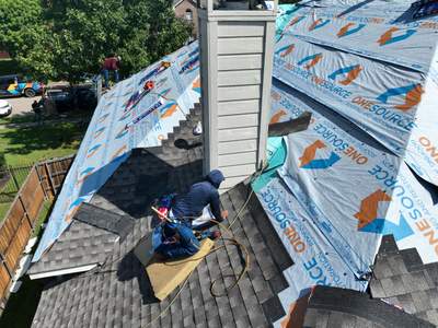 Residential Roofing Installation using GAF Timberline HDZ Weathered Wood