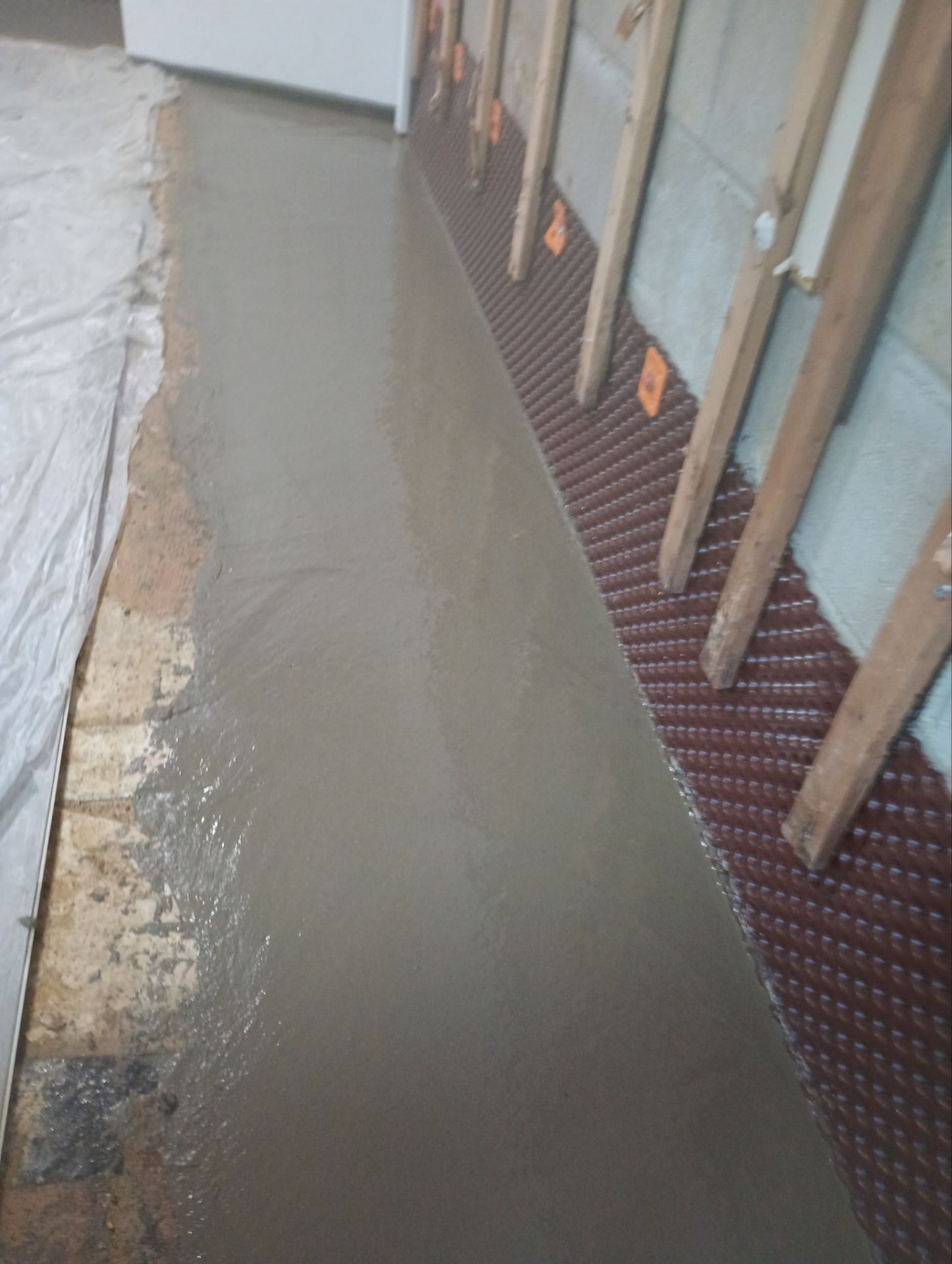 French Drain using pipes by Stone Waterproofing