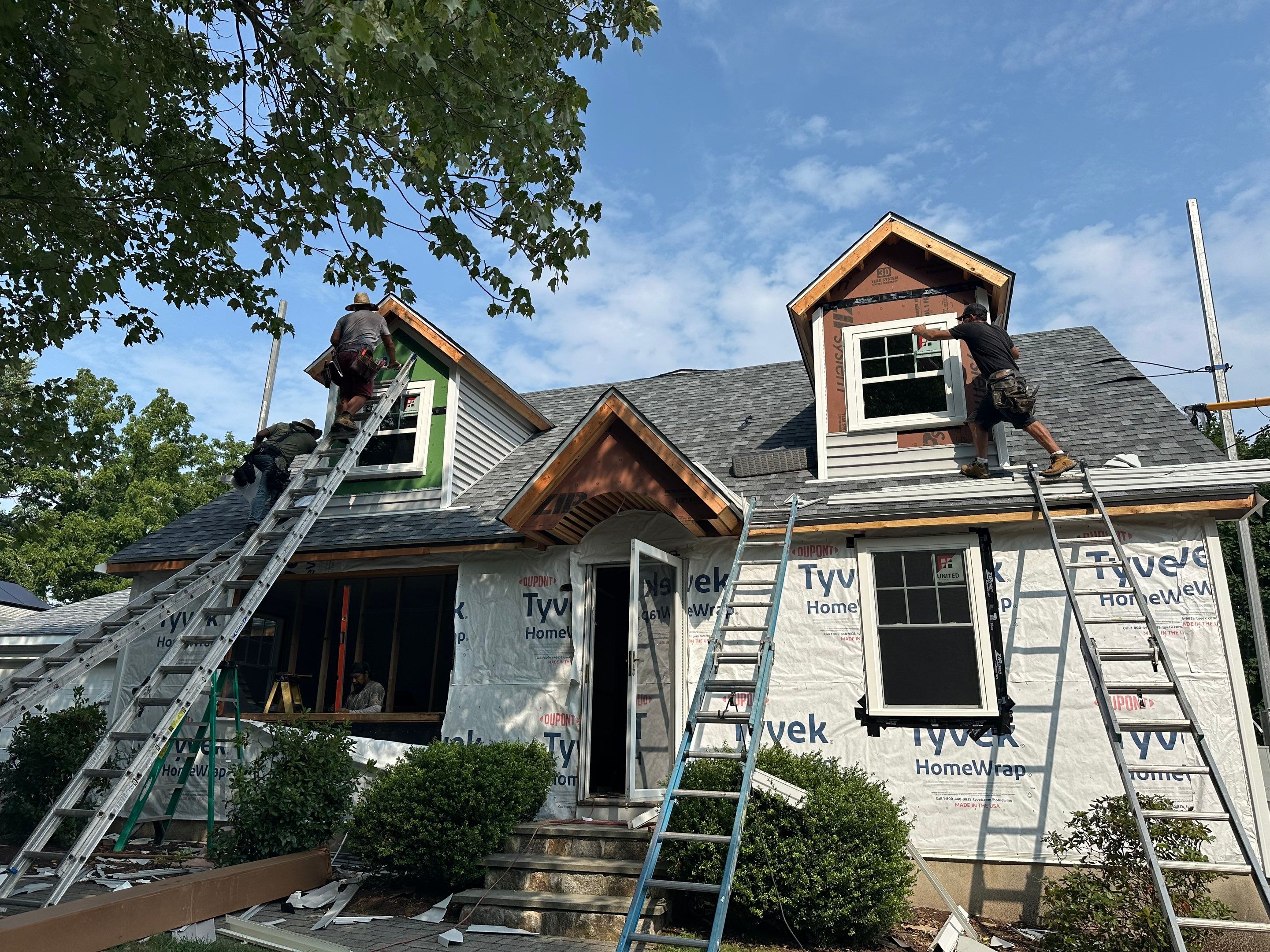 Residential Roofing Installation using Owens Corning TruDefinition Duration AR - Slatestone Gray by A Plus Exterior