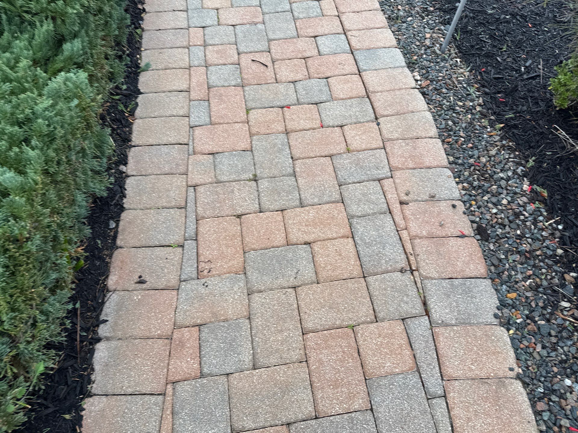 Oil & Tar Removal from Paver Driveway & Entryway by Sunshine AquaWash