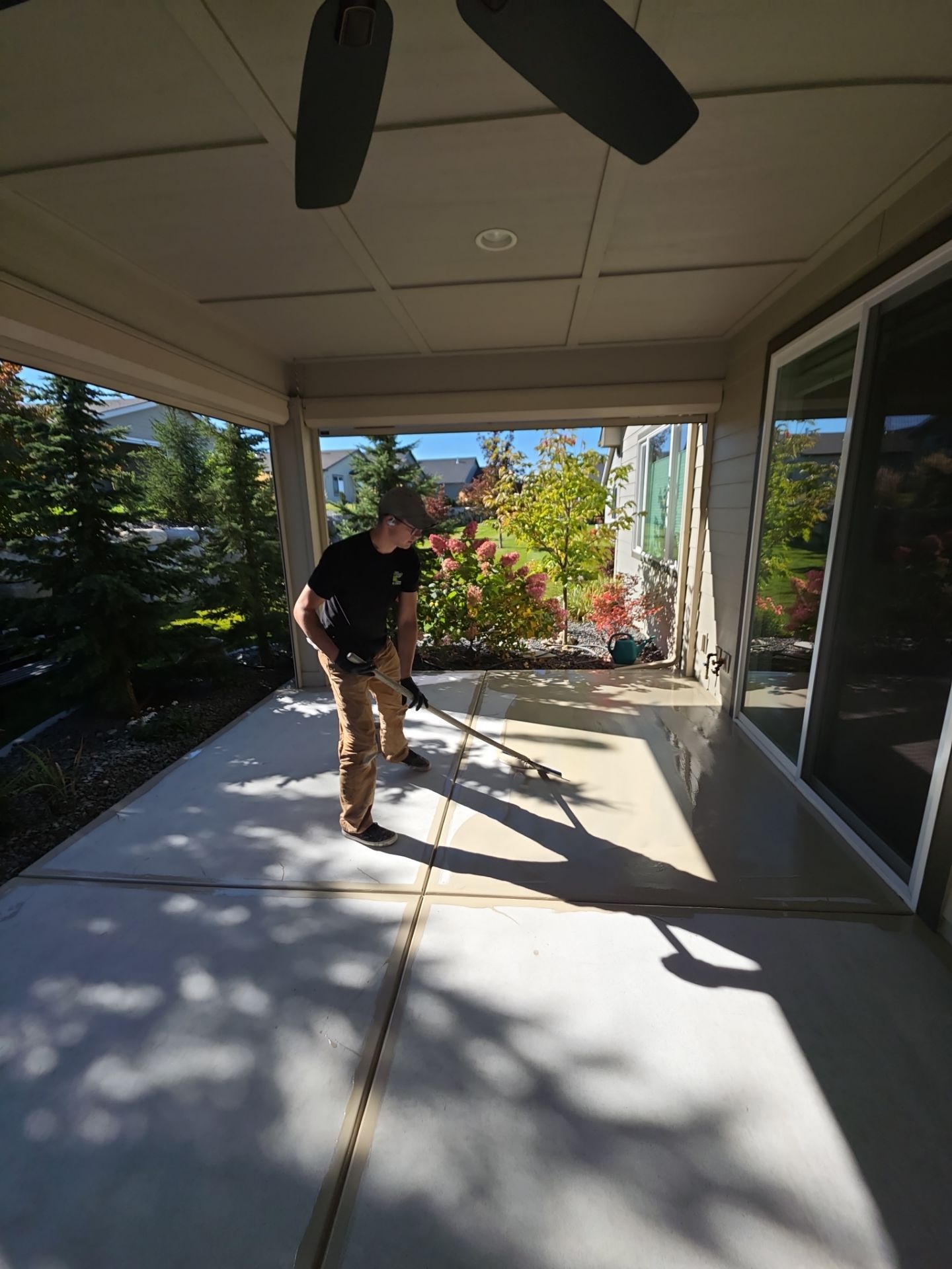 Front Porch and Back Patio Concrete Transformation in Liberty Lake by Croc Coatings, LLC