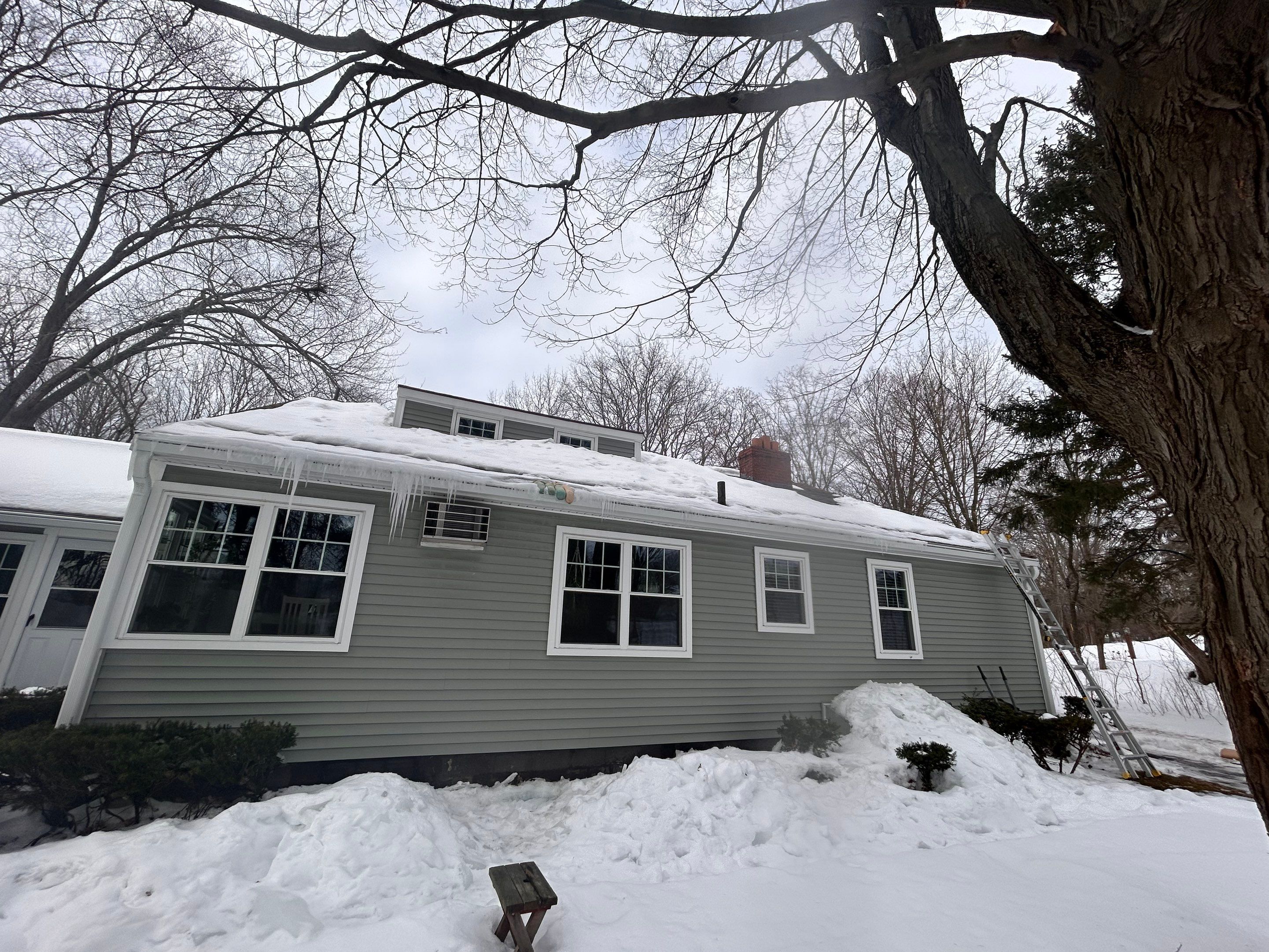 Snow/Ice Belt & Ice Dam Removal Project in Woburn by Mighty Dog Roofing of Greater Middlesex County
