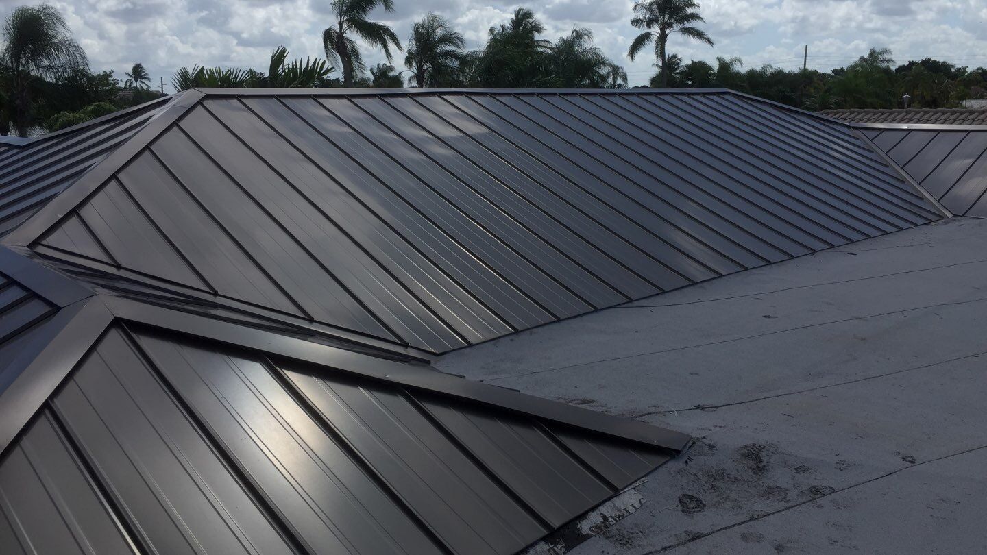 Residential Roofing Installation using 1" Nail strip metal roof by BLUES BROTHERS ROOFING
