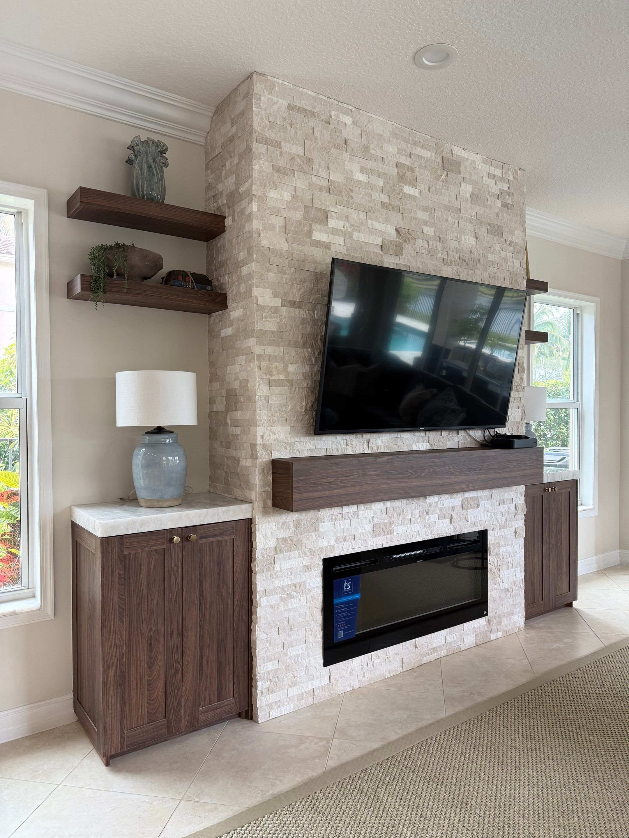 TV Fireplace Wall - Delray Beach by Hevi Tile