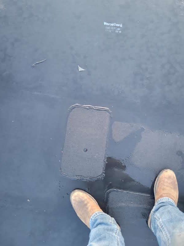 Commercial Roofing Repair using Custom Patch & Hand Weld by Carolina Trophy Roofs