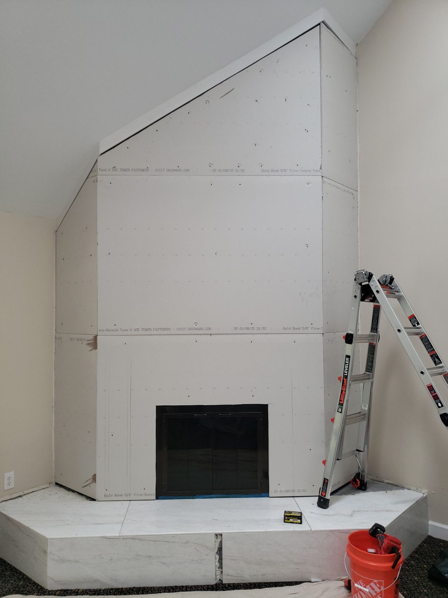 š„ Dramatic Fireplace Transformation by A Step Above Handy LLC