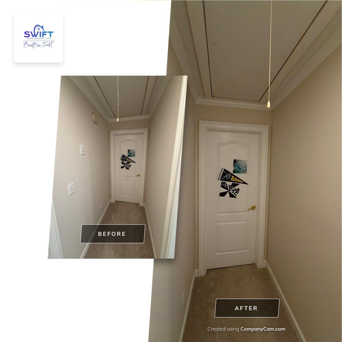 Full Interior Painting Service for Multi-Level Home in Smyrna by Swift Home Renovations 