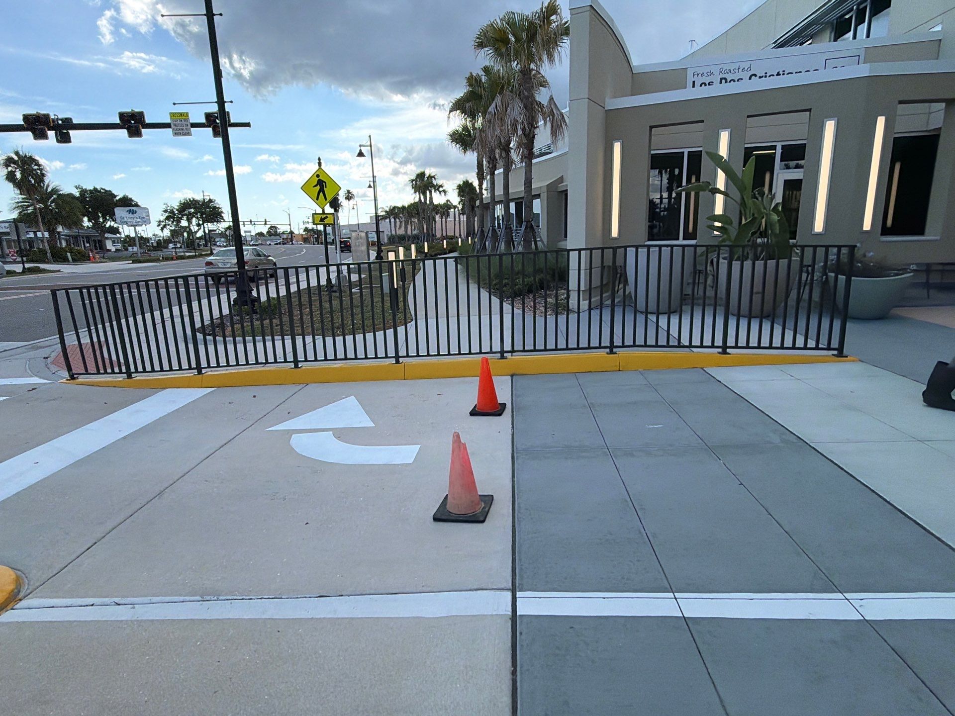 Sealcoating, Line Striping, Truncated Dome Installation - HCA Florida Fawcett Hospital by Everline Coatings & Services - Southwest FL
