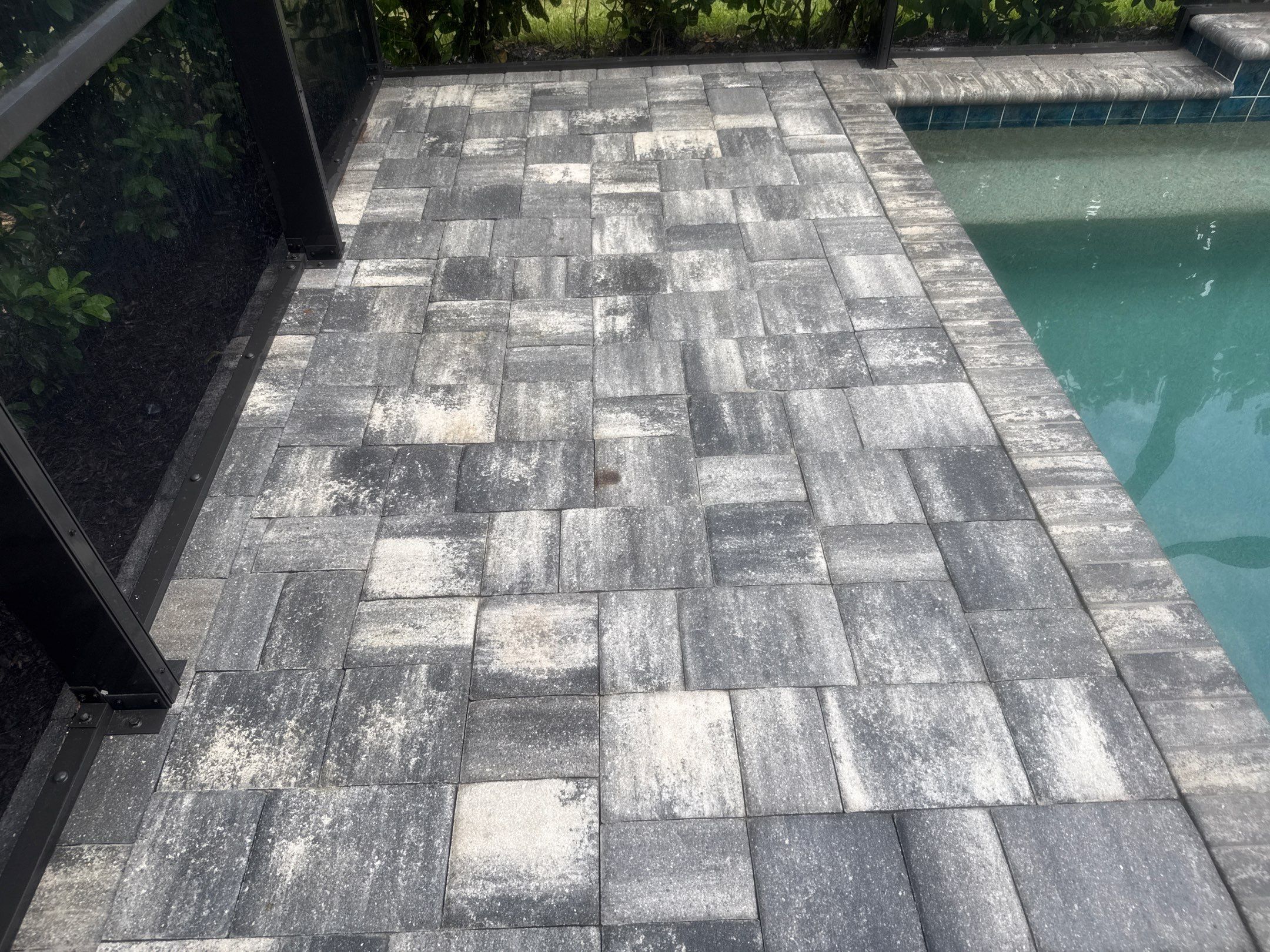 Paver Pool Deck Cleaning, Screen Enclosure & Front Entrance Cleaning – Cresswind at Lakewood Ranch, FL 34211 by Sunshine AquaWash