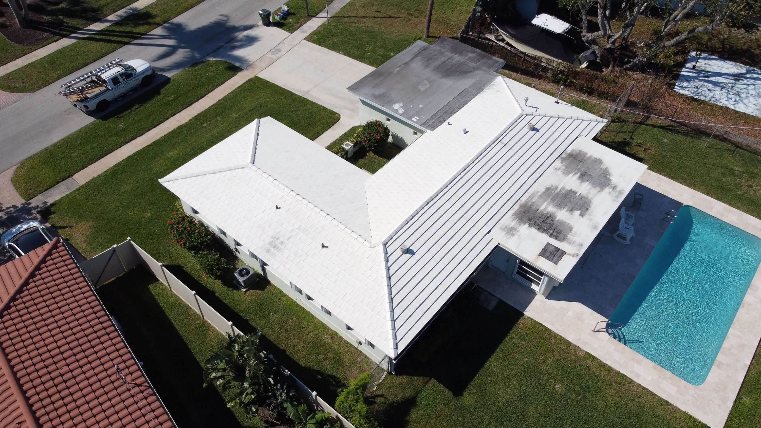 Residential Roofing Installation using 1" Nail strip metal roof by BLUES BROTHERS ROOFING