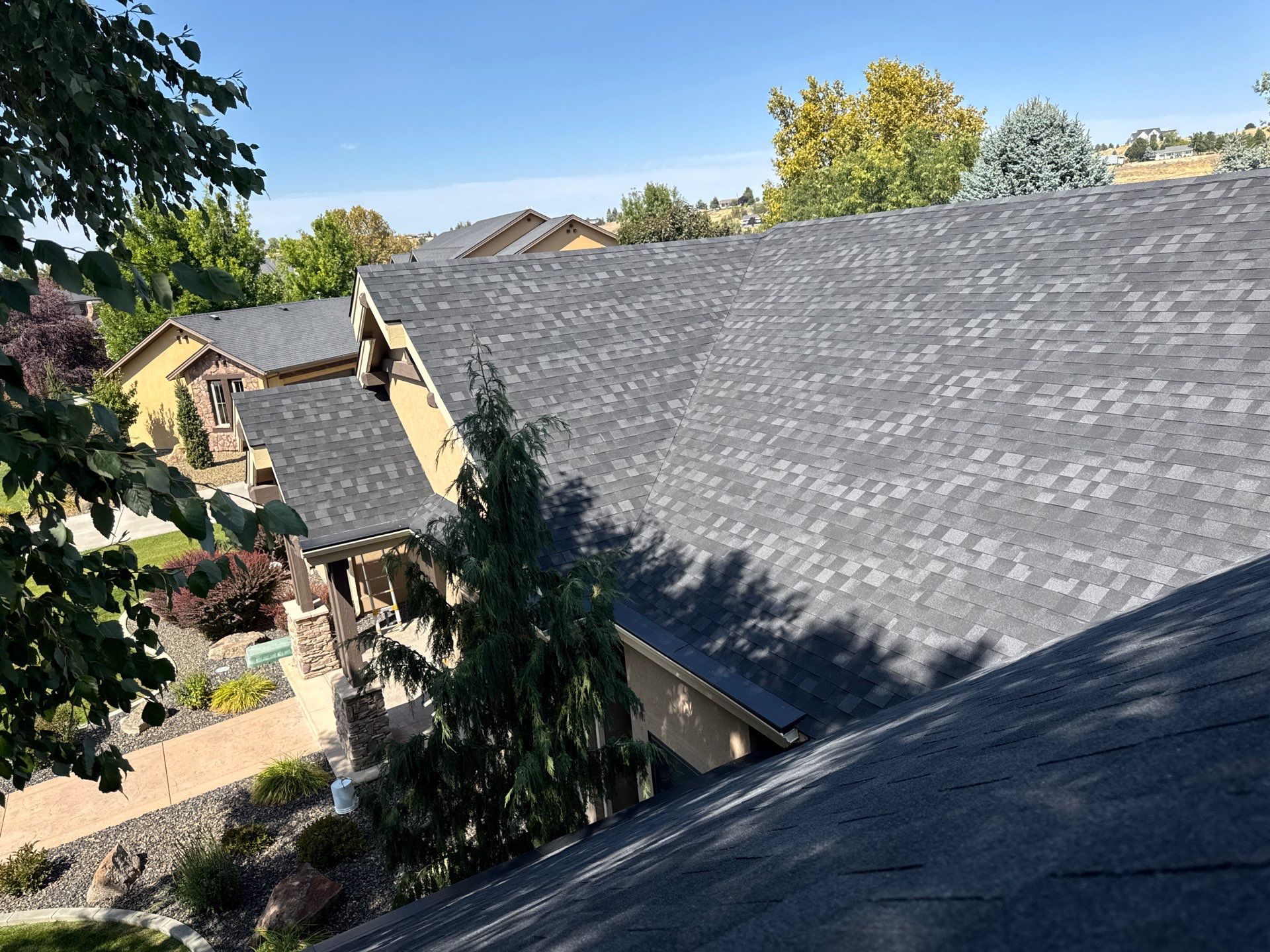 Middleton Residential Roof Replacement with Dark Grey Architectural Shingles by Olive Roofing