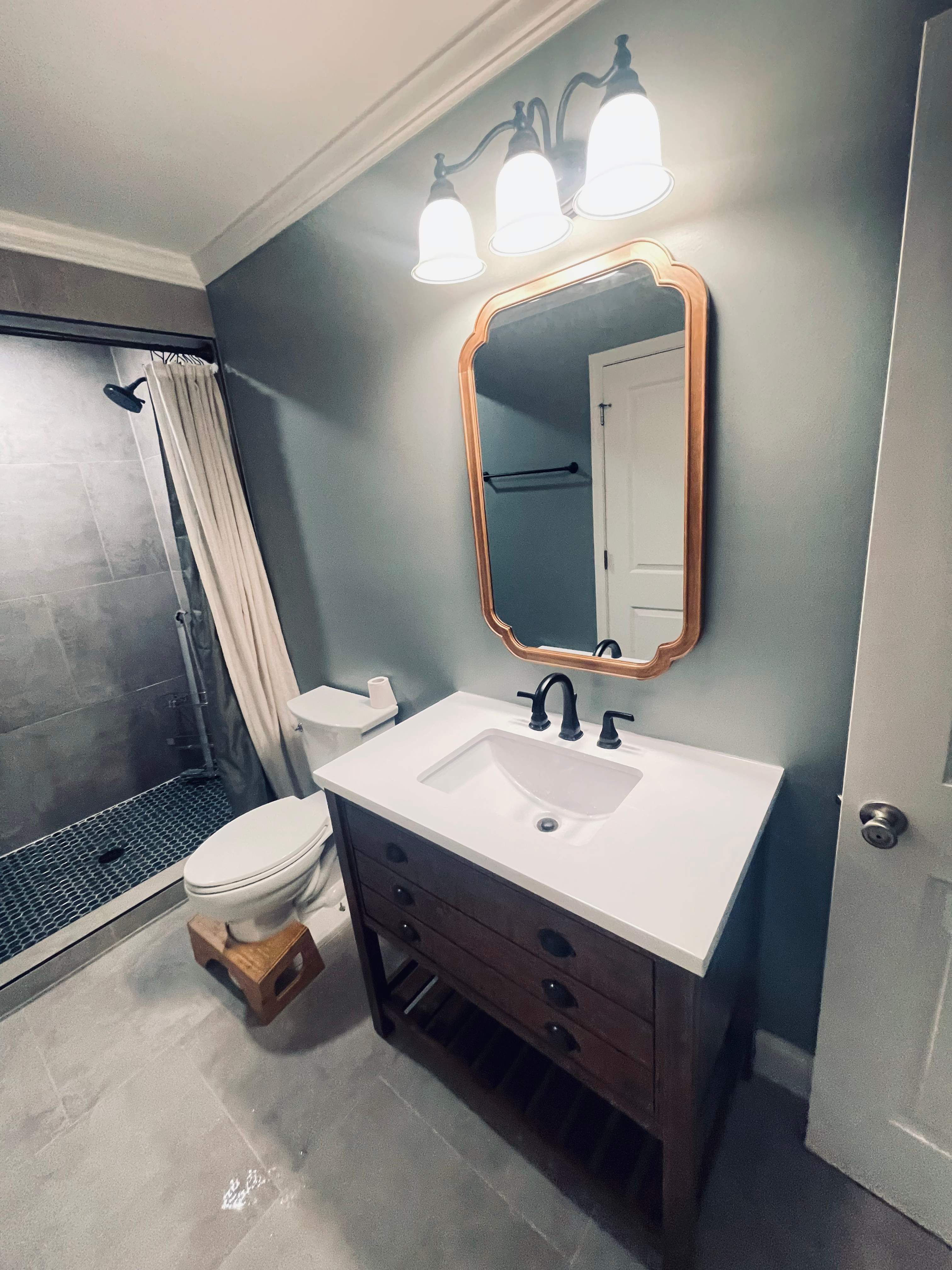 Basement bathroom remodel by Prudencio