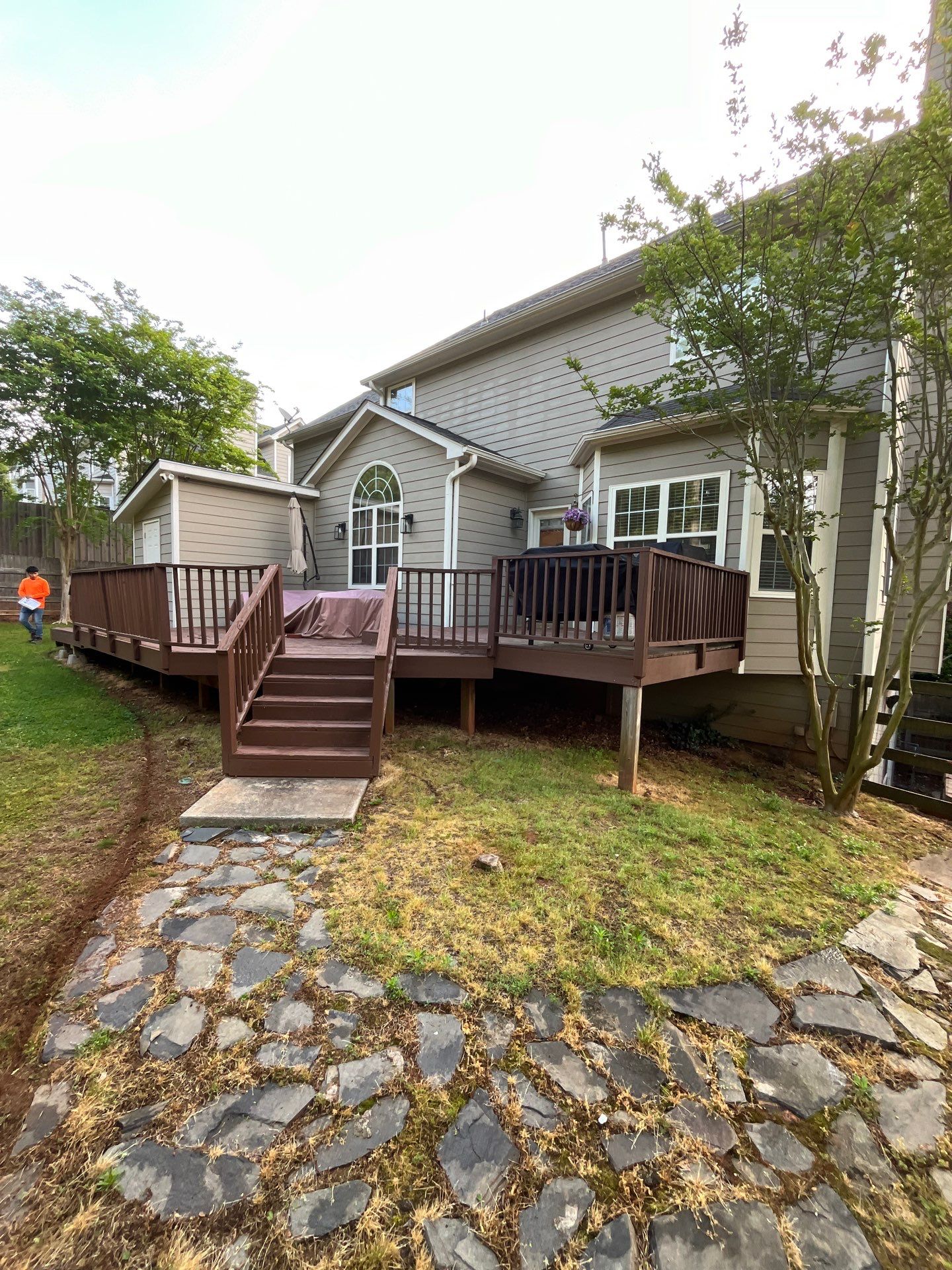 Wood Deck Build and Screen Porch Install in Kennesaw, GA by Nelson Exteriors 