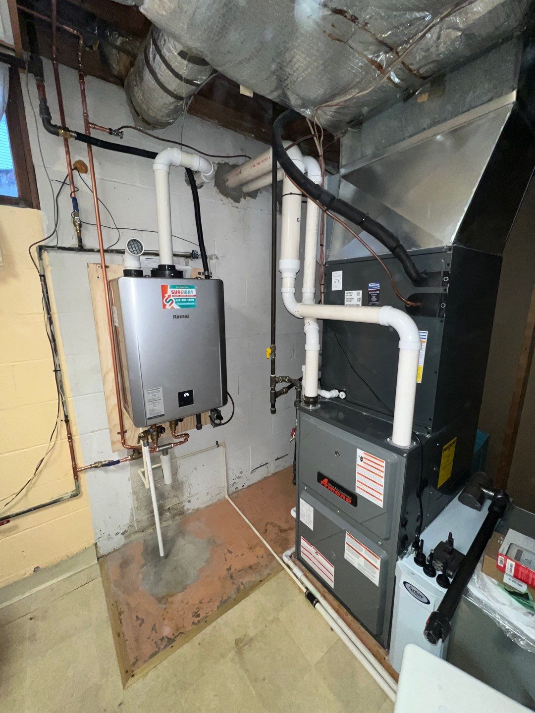 Baby in nic U- emergency care while with parents while we fixed emergency plumbing problems by Sureway Comfort John Wilcox Plumbing Heating Cooling