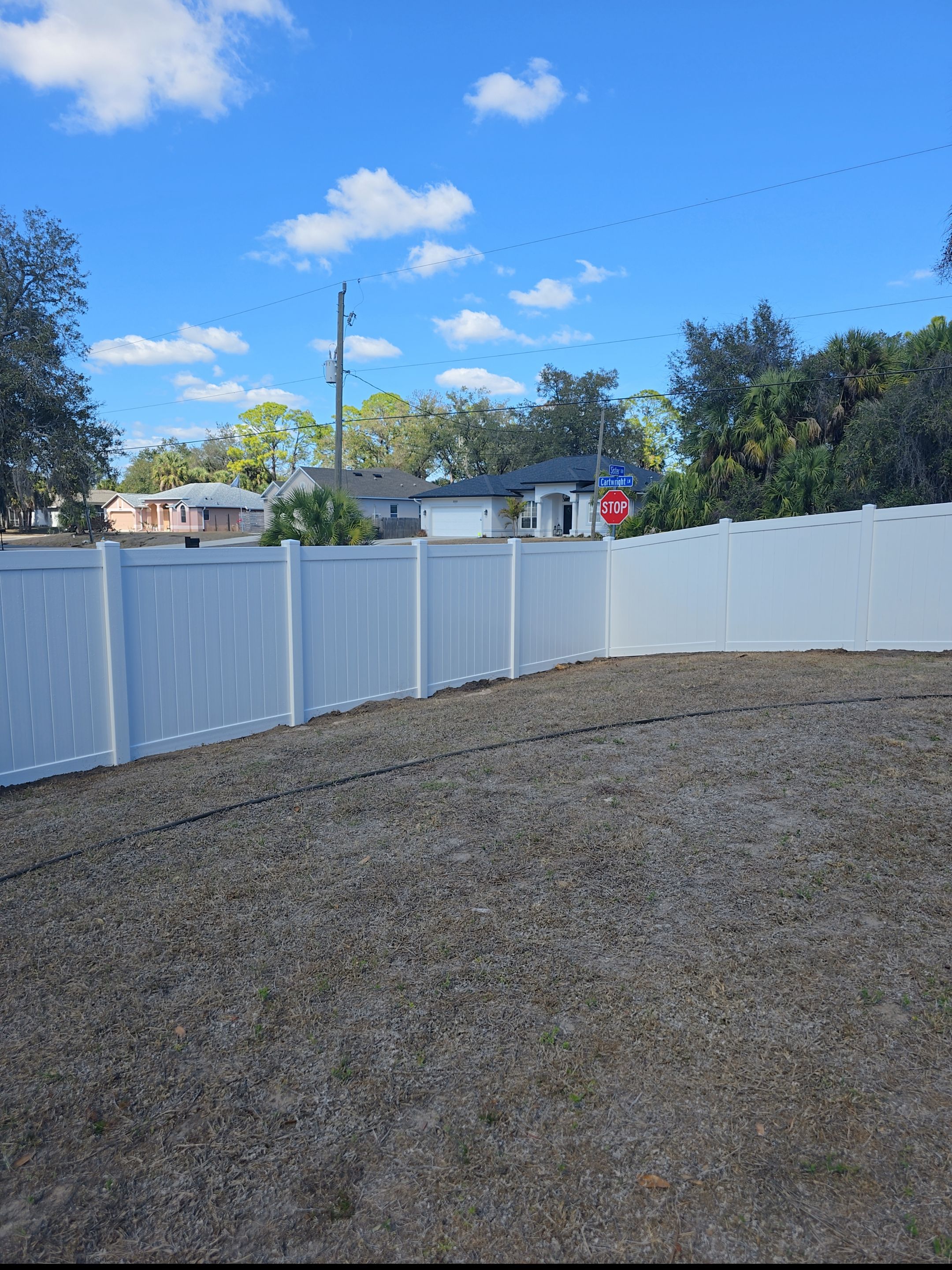 Vinyl Fence with Post Inserts in North Port by True Fence LLC