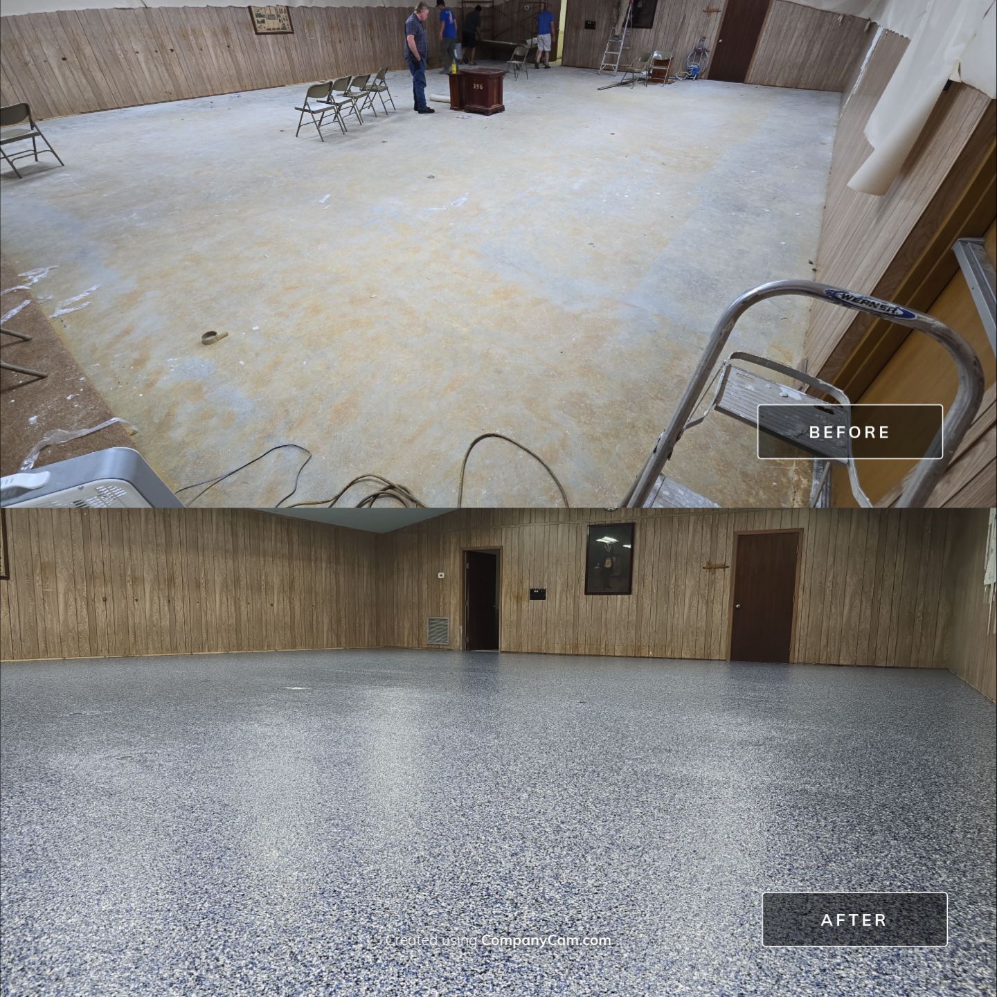 Conference Room Remodel using Denim! by Elite Floor Solutions