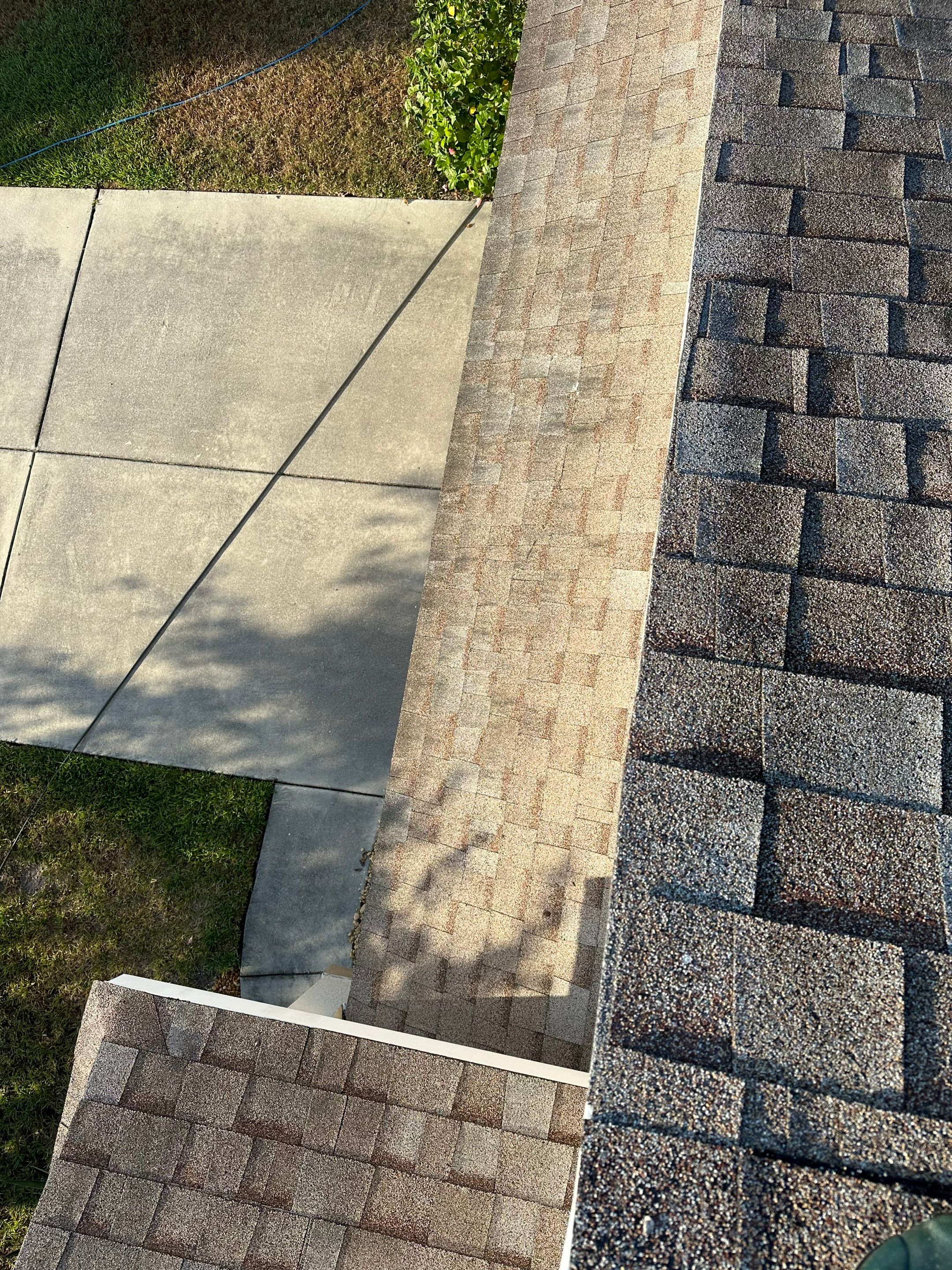 Asphalt Shingle Roof Soft Wash Cleaning & Concrete Pressure Washing in CopperStone Community, Parrish, FL by Sunshine AquaWash