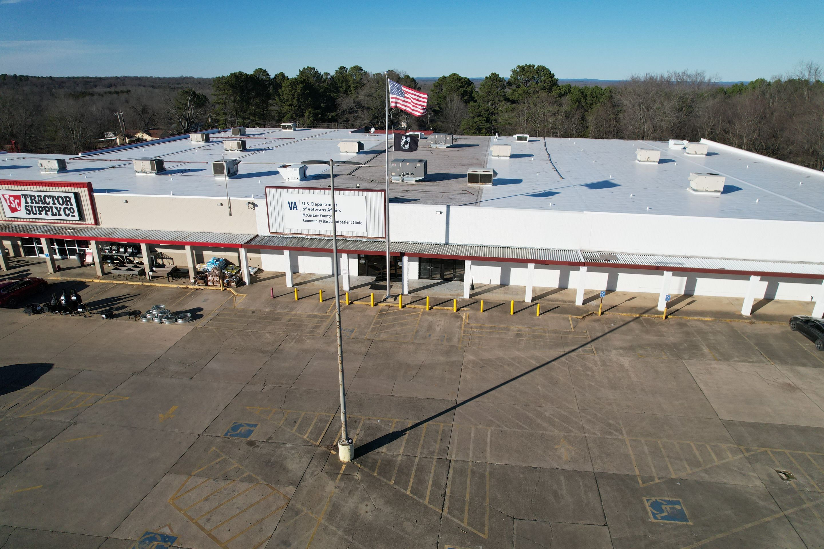 VA Clinic/Tractor Supply in Idabel, Oklahoma by Hostetler Roofing