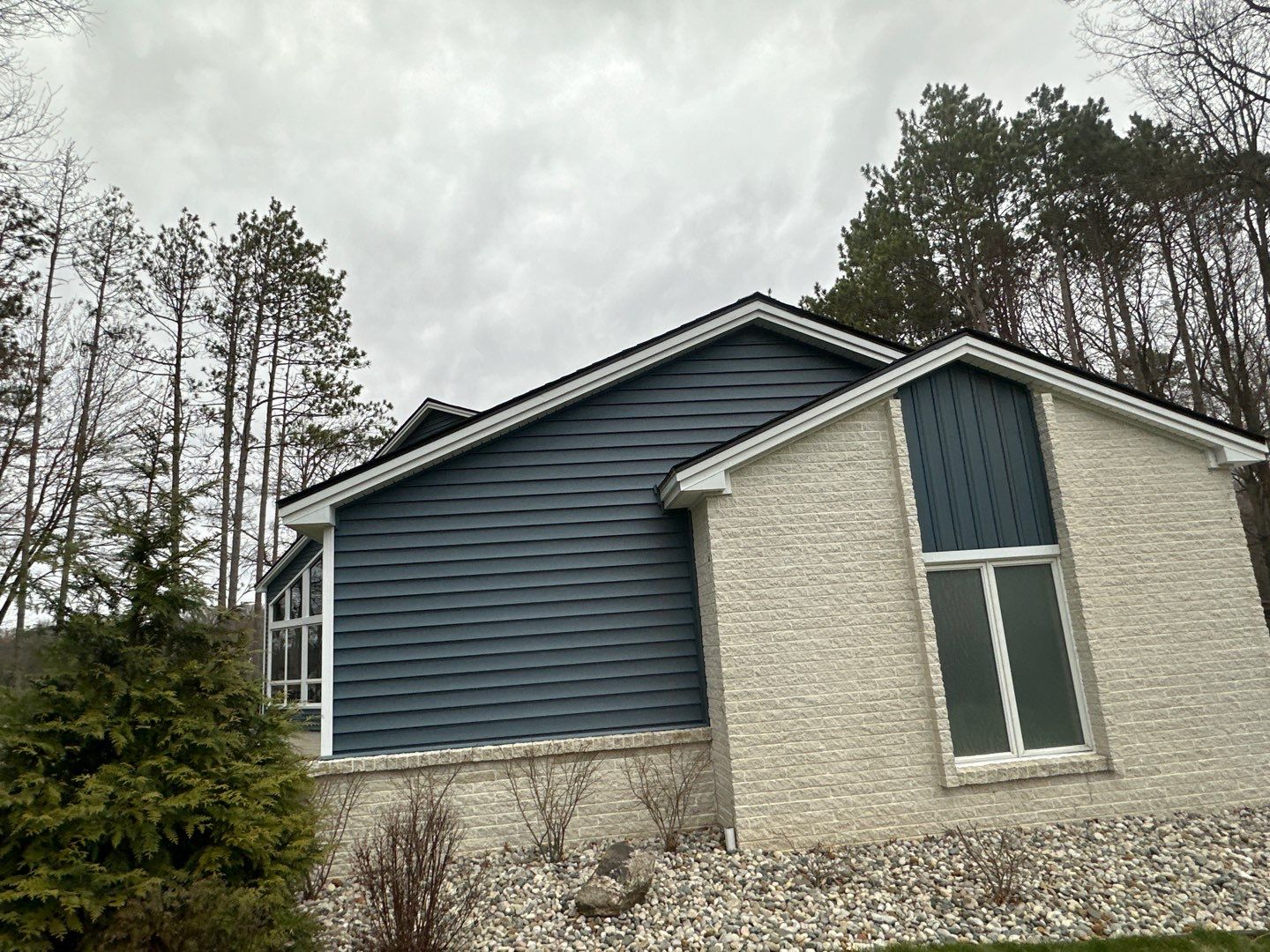 Siding Replacement using Certainteed Monogram D5 Pacific Blue by 180 Contractors