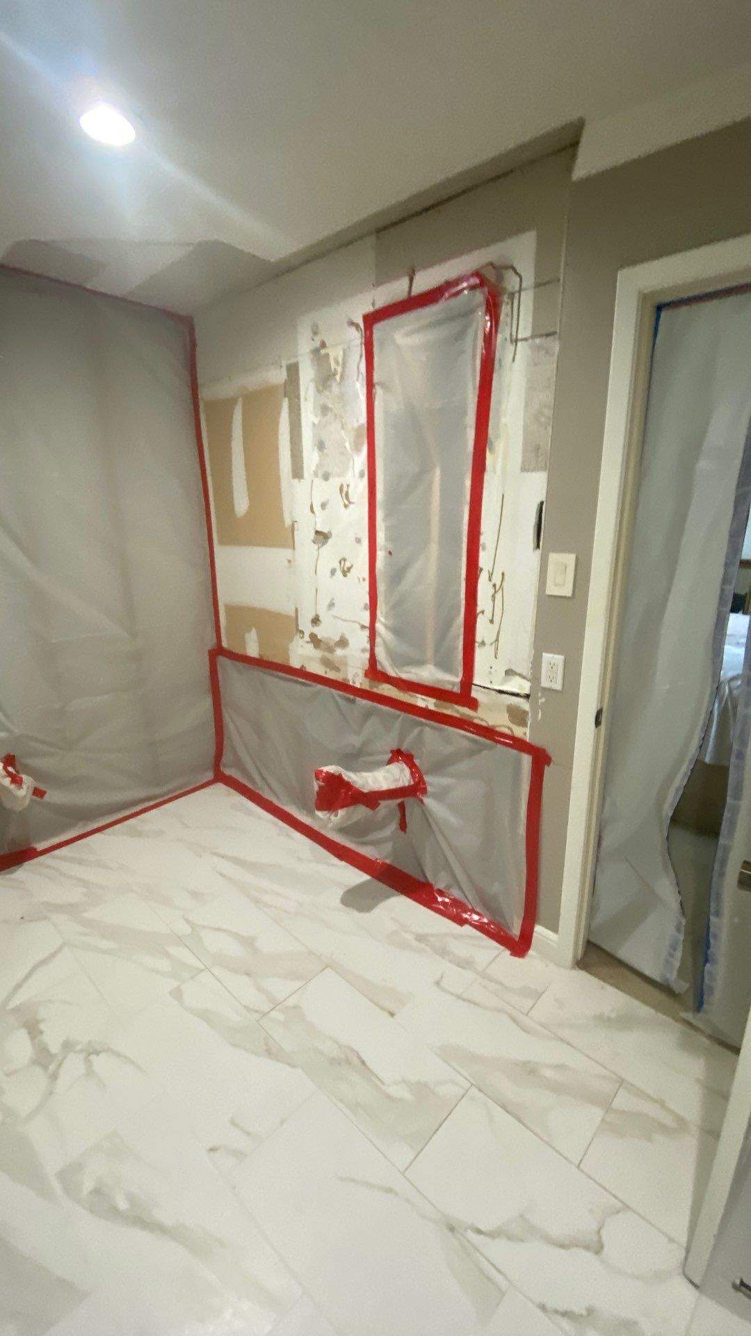 Bathroom Remodel with Water Mitigation Equipment | LT Contractors by L&T General Contractors and Restoration INC