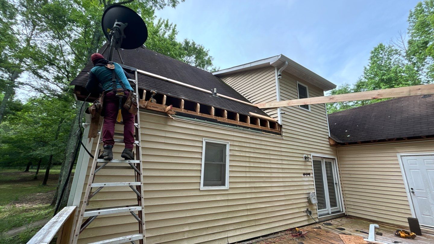 Roof Replacement and cover porch  by Deerfield Roofing LLC