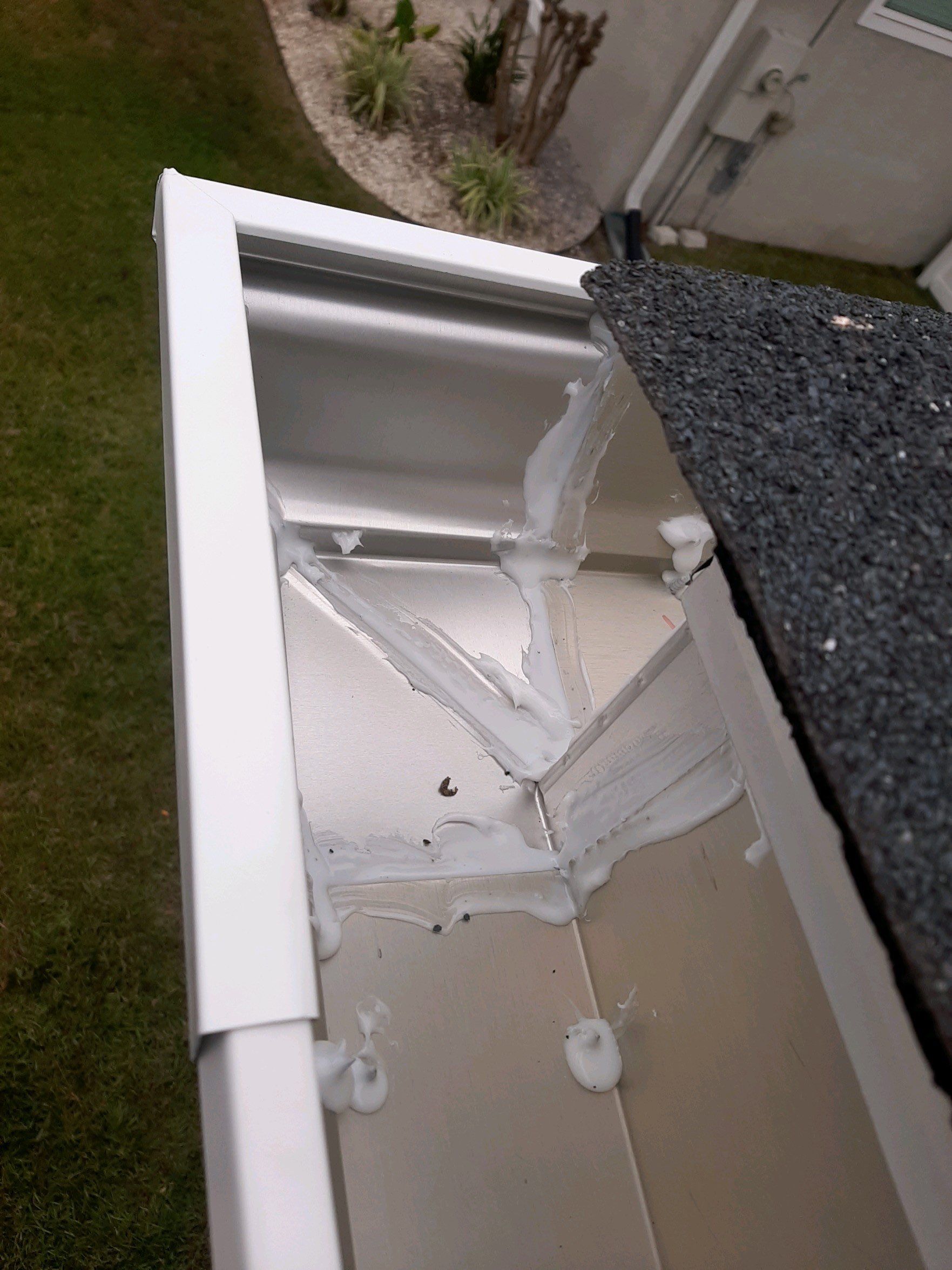 Gutter Installation using White K-Style Seamless Gutters by Gutter Professors