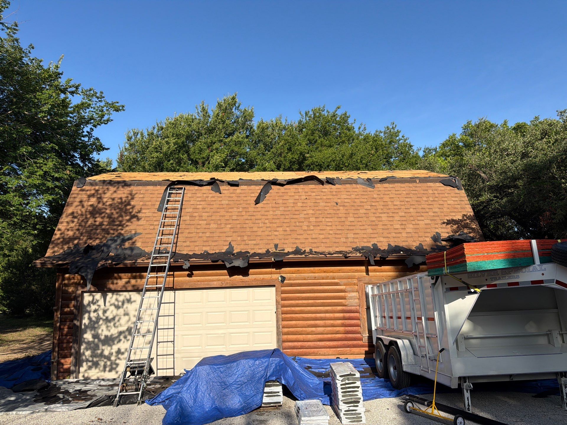 Fort Worth Log Home Roof Replacement and Gutter System Service by Performance 1 Roofing