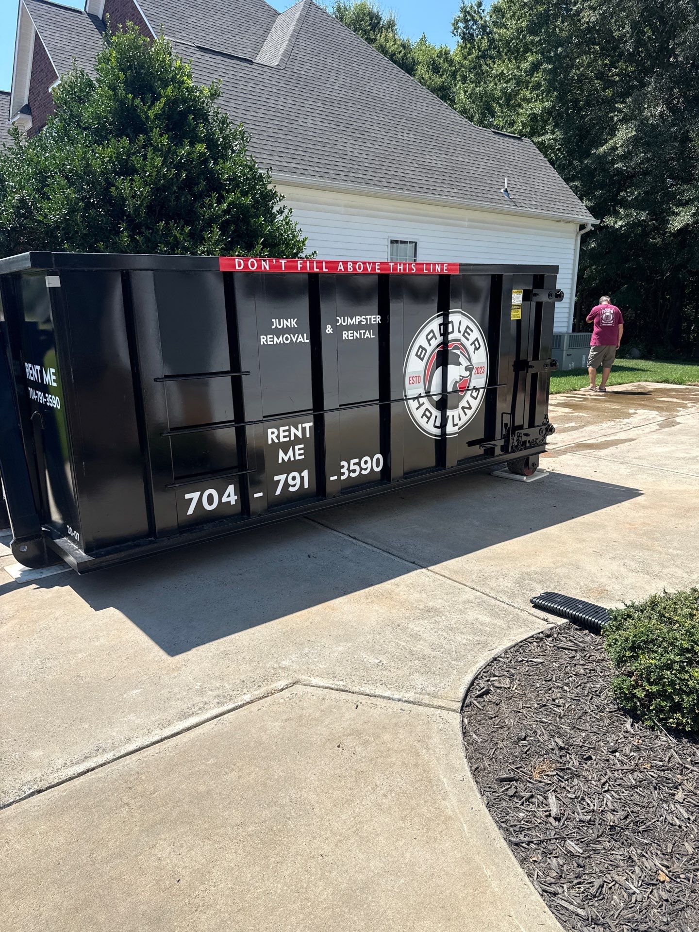 Job site clean up in Rock Hill by Badger Hauling