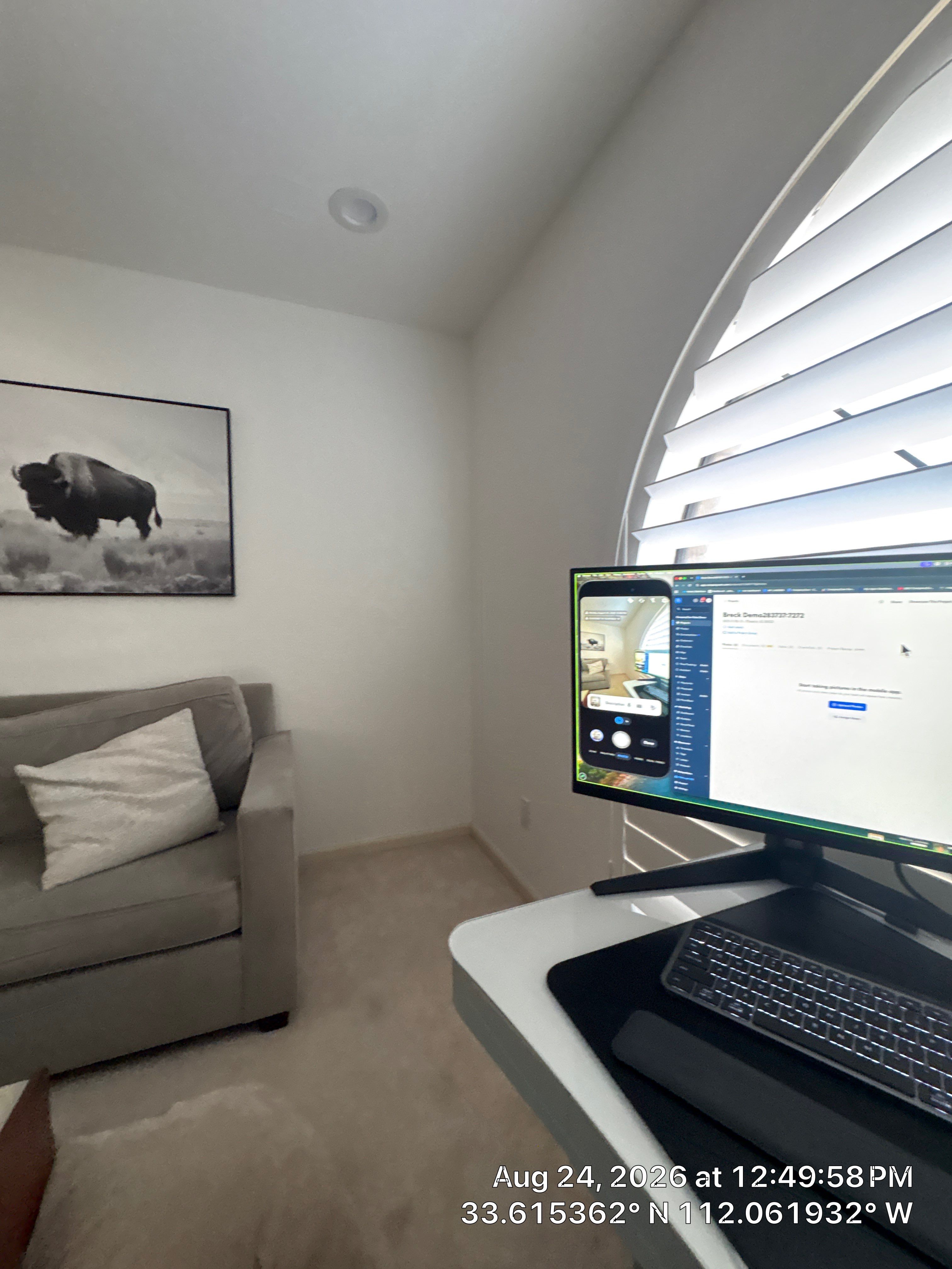 Home Office Renovation Featuring Custom Accent Wall in Phoenix by CompanyCam Sales Demo