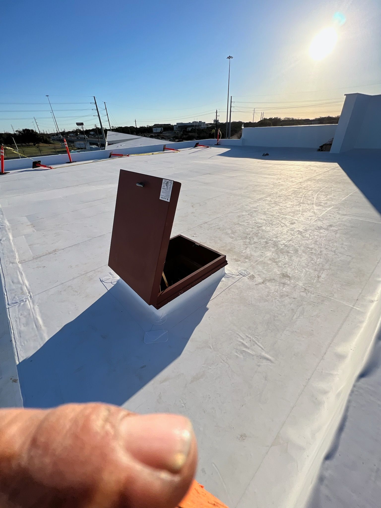 Bank of America Commerial Roof Installation using GAF TPO in Austin, TX by Roof Experts