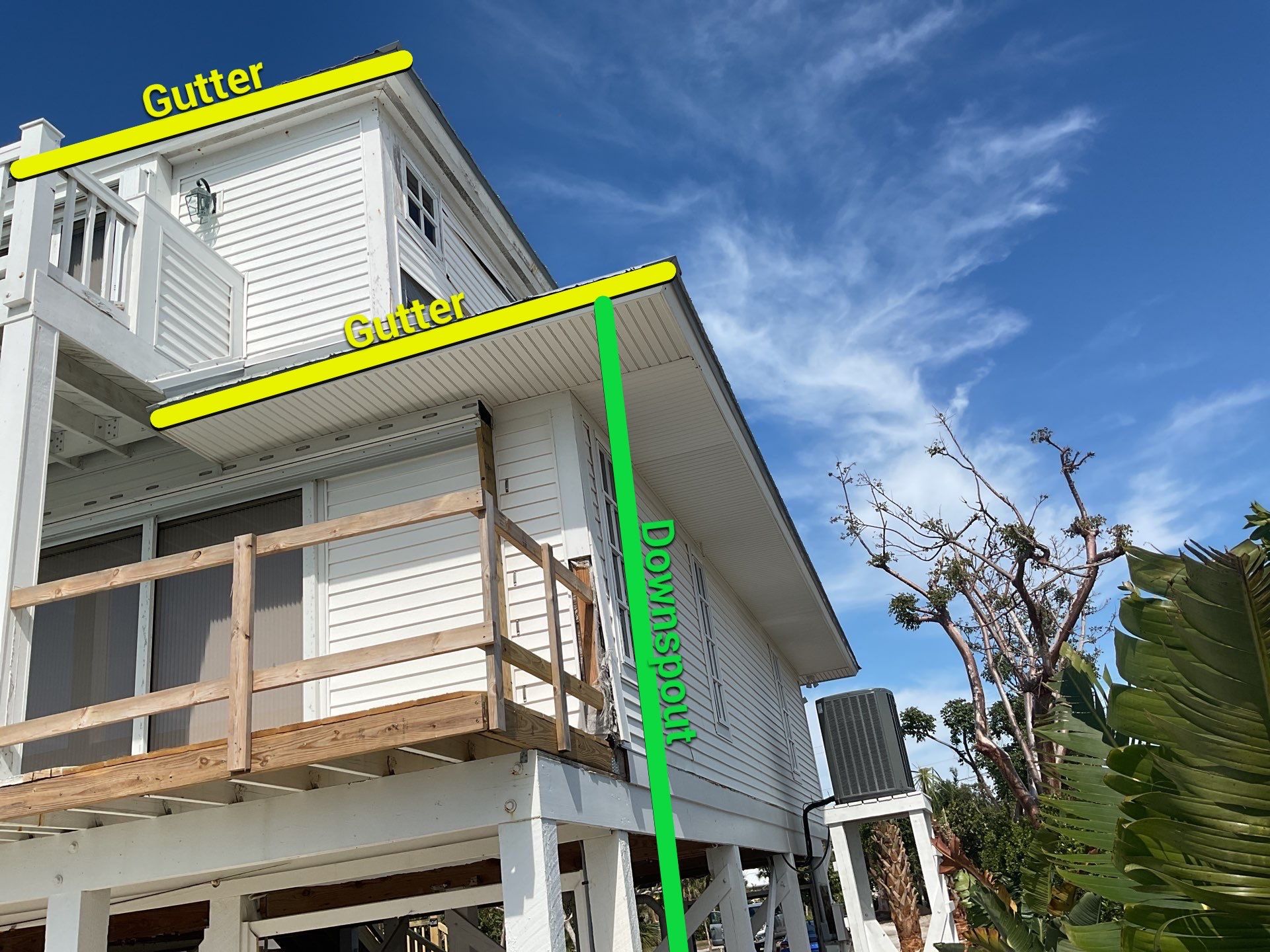 Downspout Installation using Downspout Extension in Sanibel FL by Gutter Professors