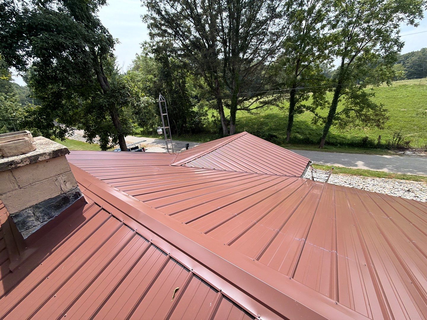Classic Rib Metal Roofing - Brown