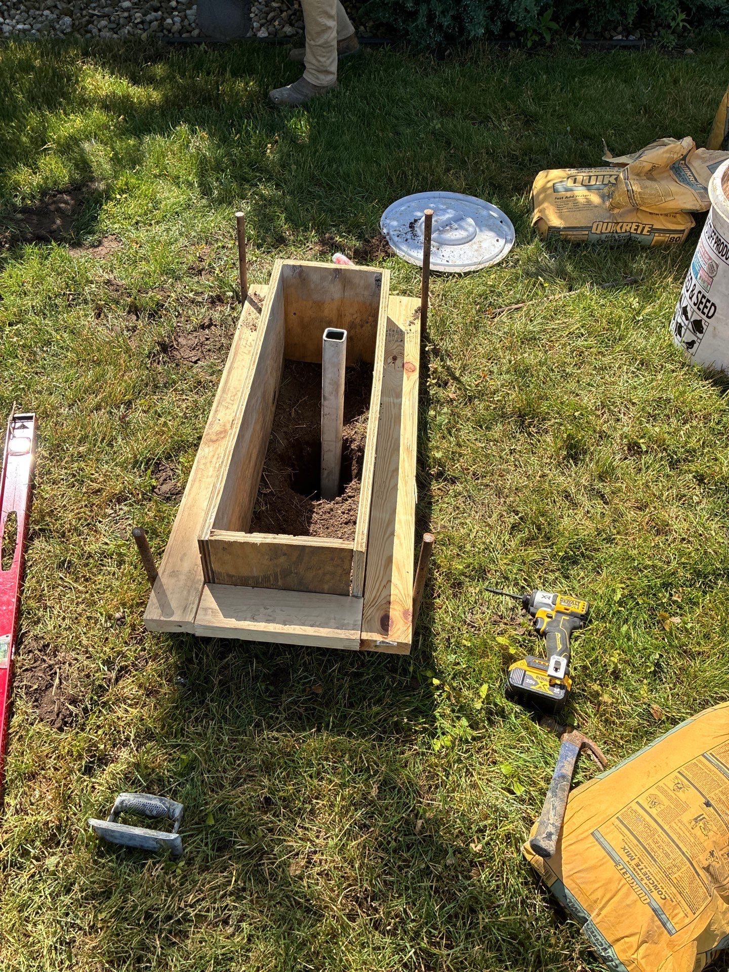 Custom Monument Signage and Concrete Foundation Installation in Granger by Hayes Design co