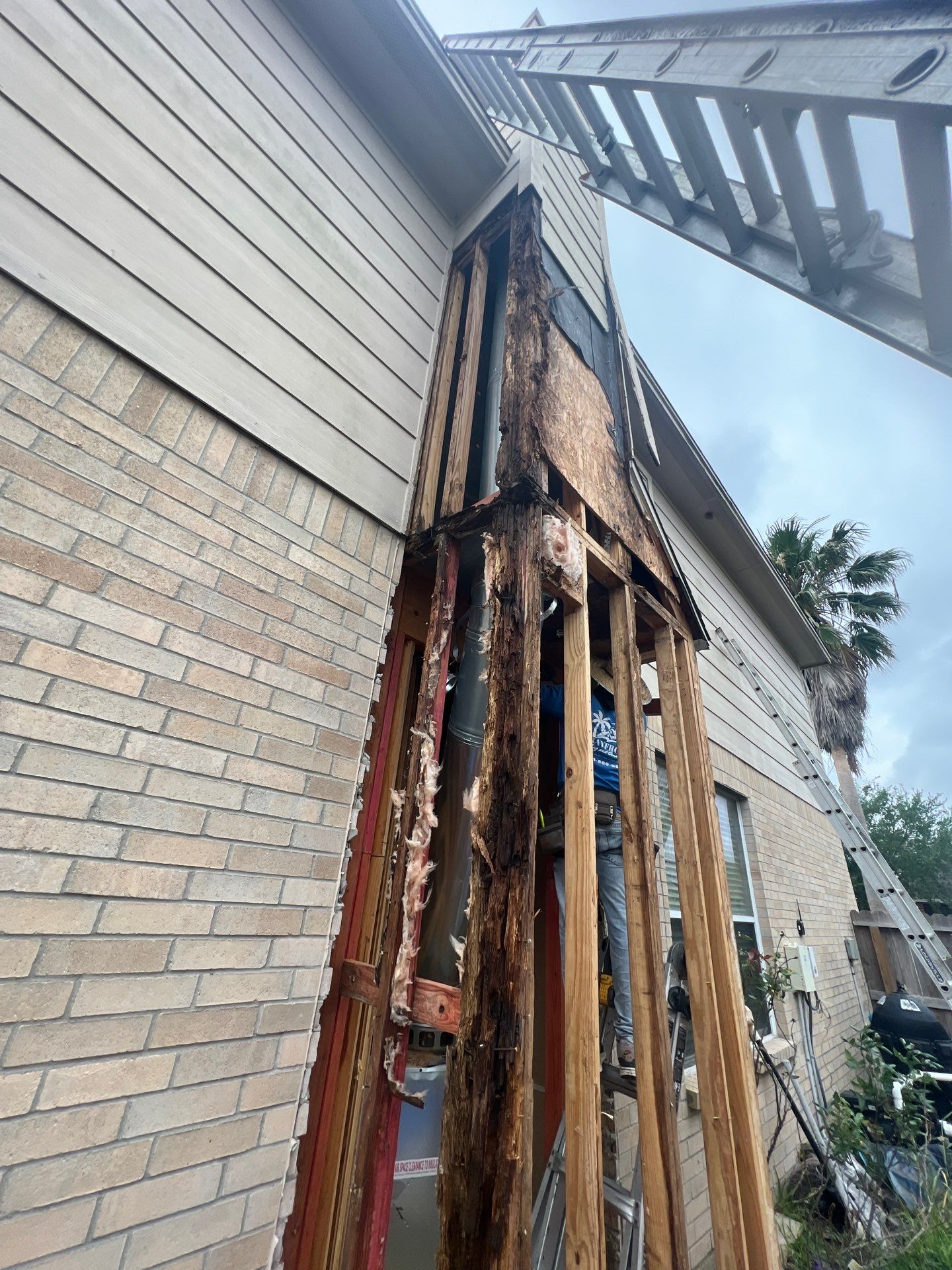Chimney looks good but its BAD! by Bayfront Roofing and Construction
