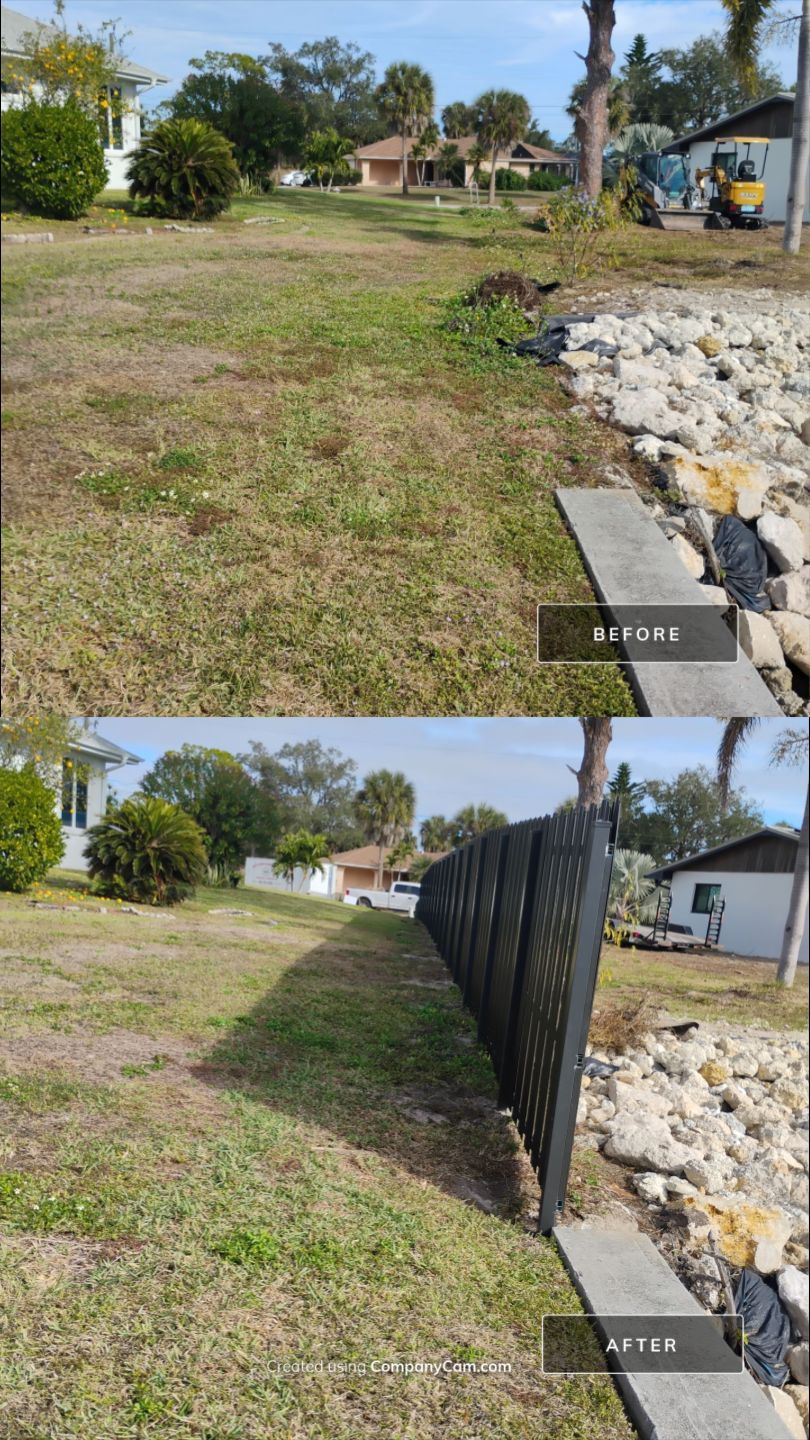 Bronze Metal Privacy Fence in Port Charlotte by True Fence LLC