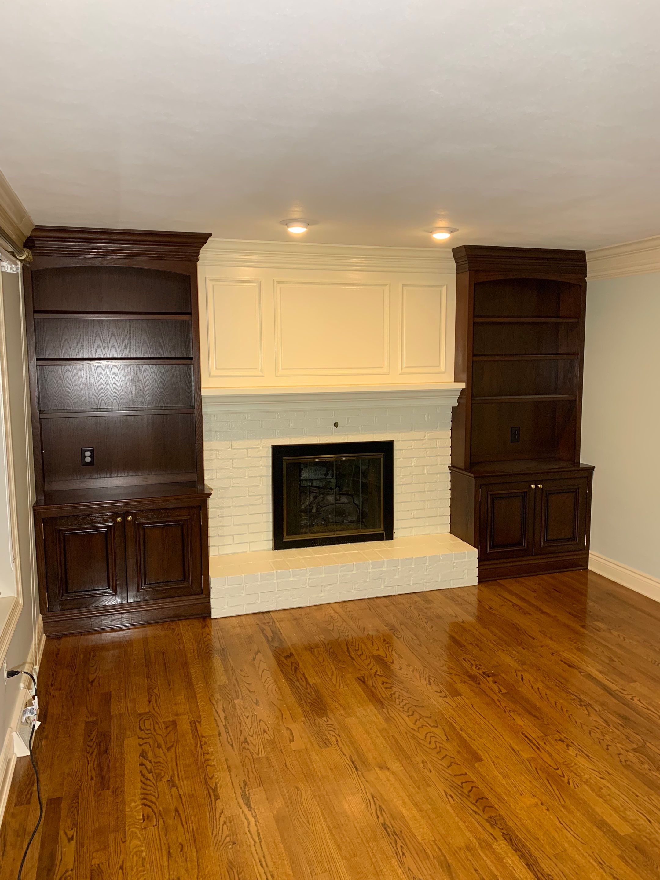 Fireplace/Mantle and Painting Stenciled Walls by Empire Painting Services, LLC