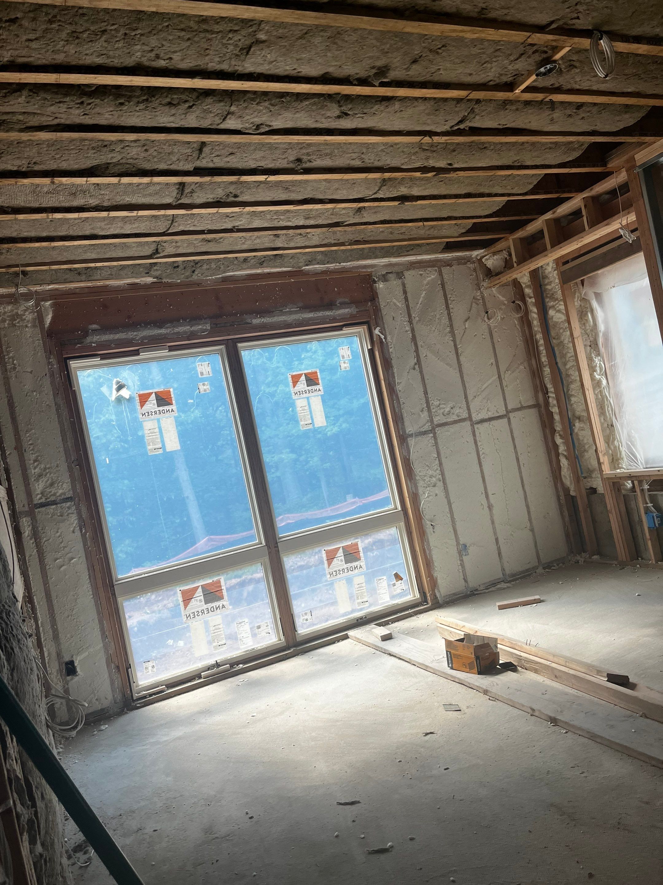 New Home Construction using open cell spray foam by NYS Foam & Energy