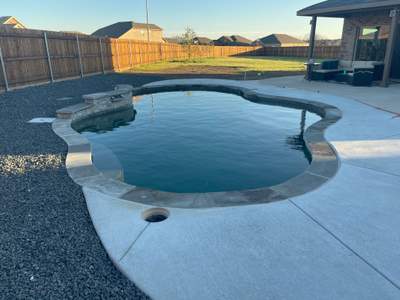 Freeform Pool with Sun Shelf