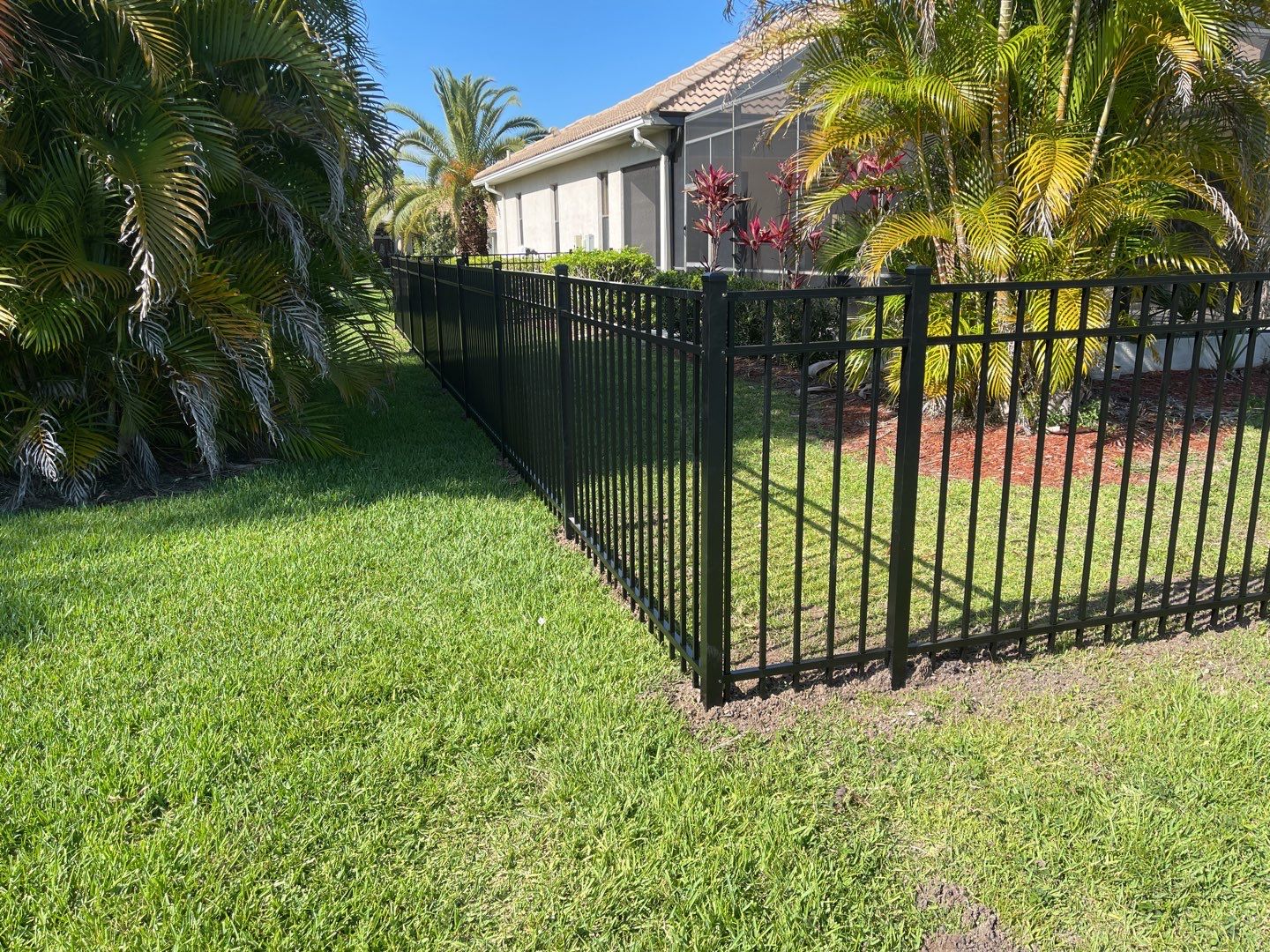 Bradenton, FL  4ft. Tall 3-Rail Black Aluminum Fence by Asap fence and gates, LLC
