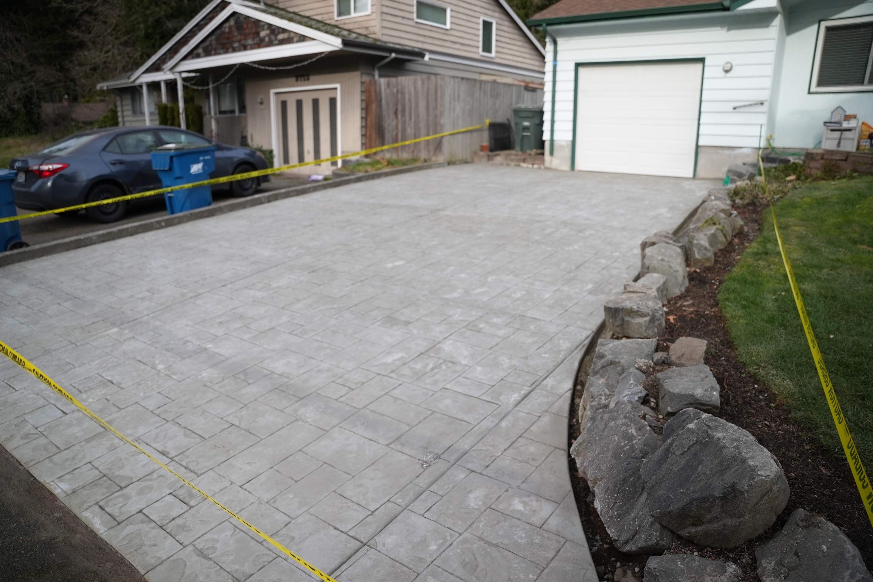 Stamped Concrete Patio and Driveway | Edmonds  by Jireh Asphalt & Concrete Inc 