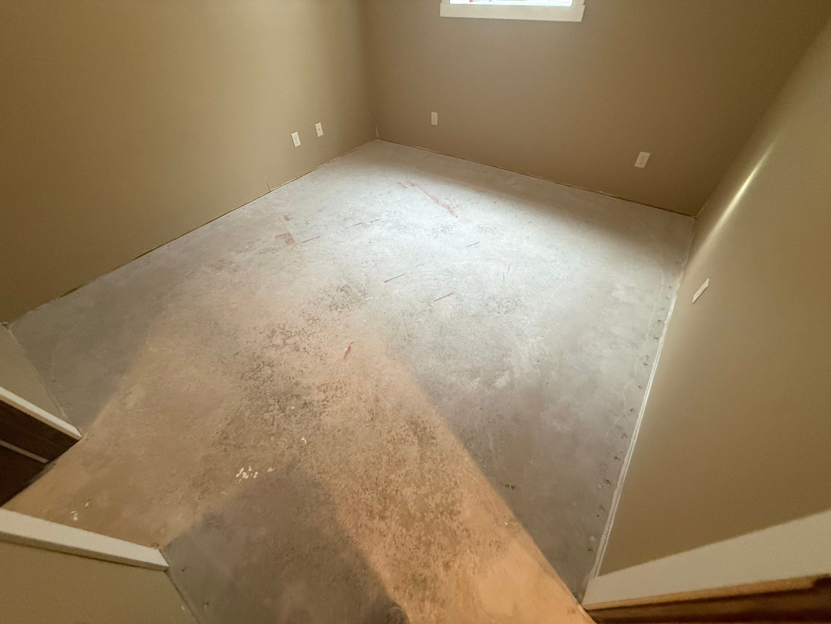 Decorative Flake Concrete Floor Coating for Larchwood Basement by Select Painting, Coatings & Garage Cabinets