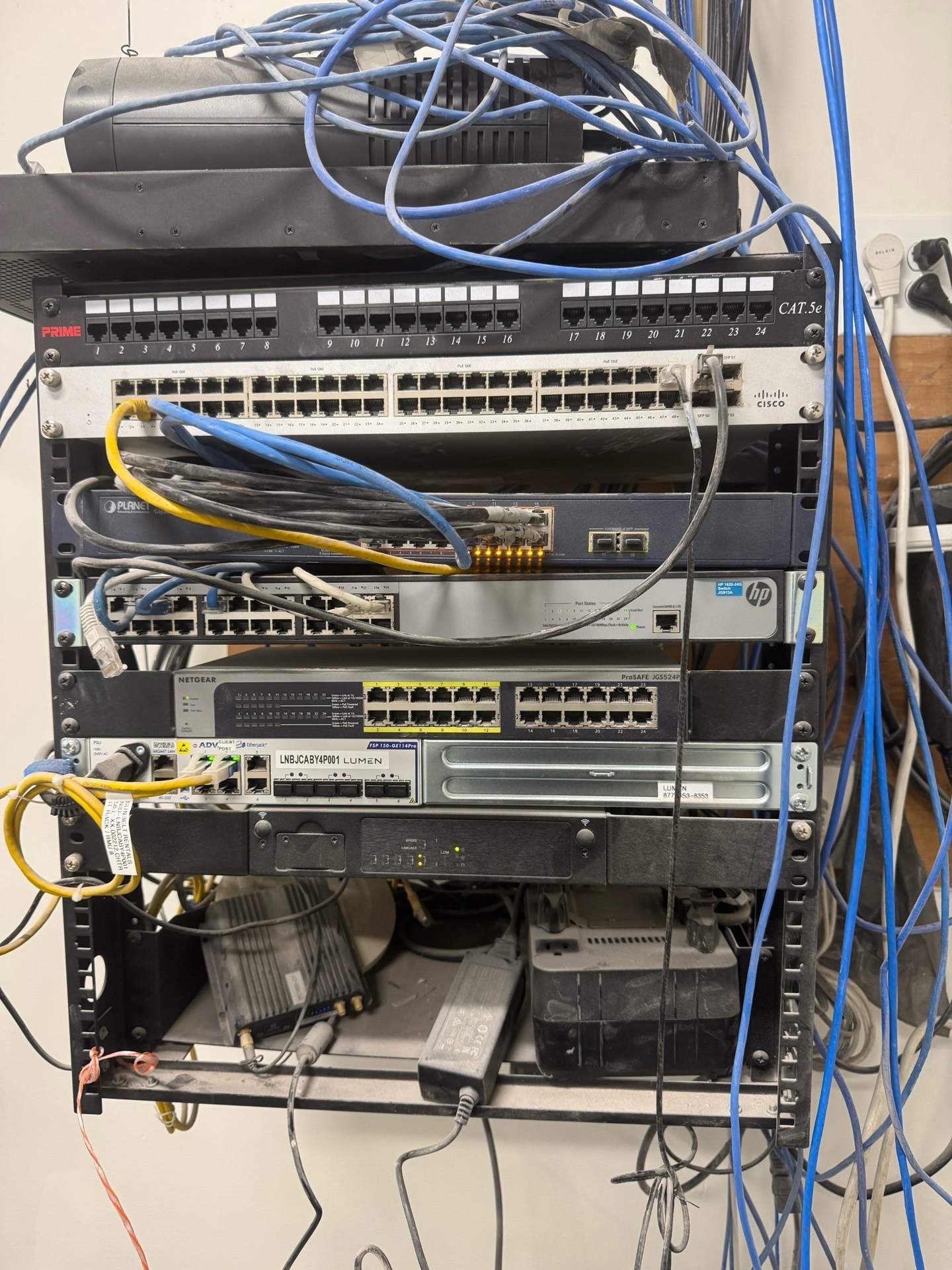 Cat6 CMR Structured Cabling Relocation & Expansion – Long Beach, CA by Ring and Ping Inc.