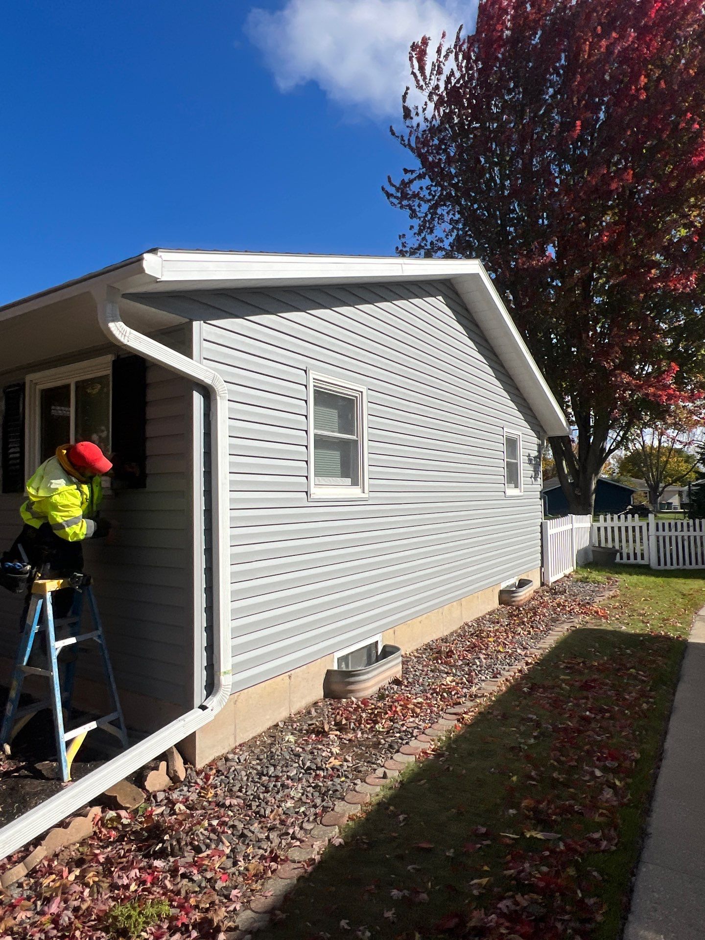 Siding Replacement with Vinyl Siding in Granite Gray by Gellings Roofing & Siding
