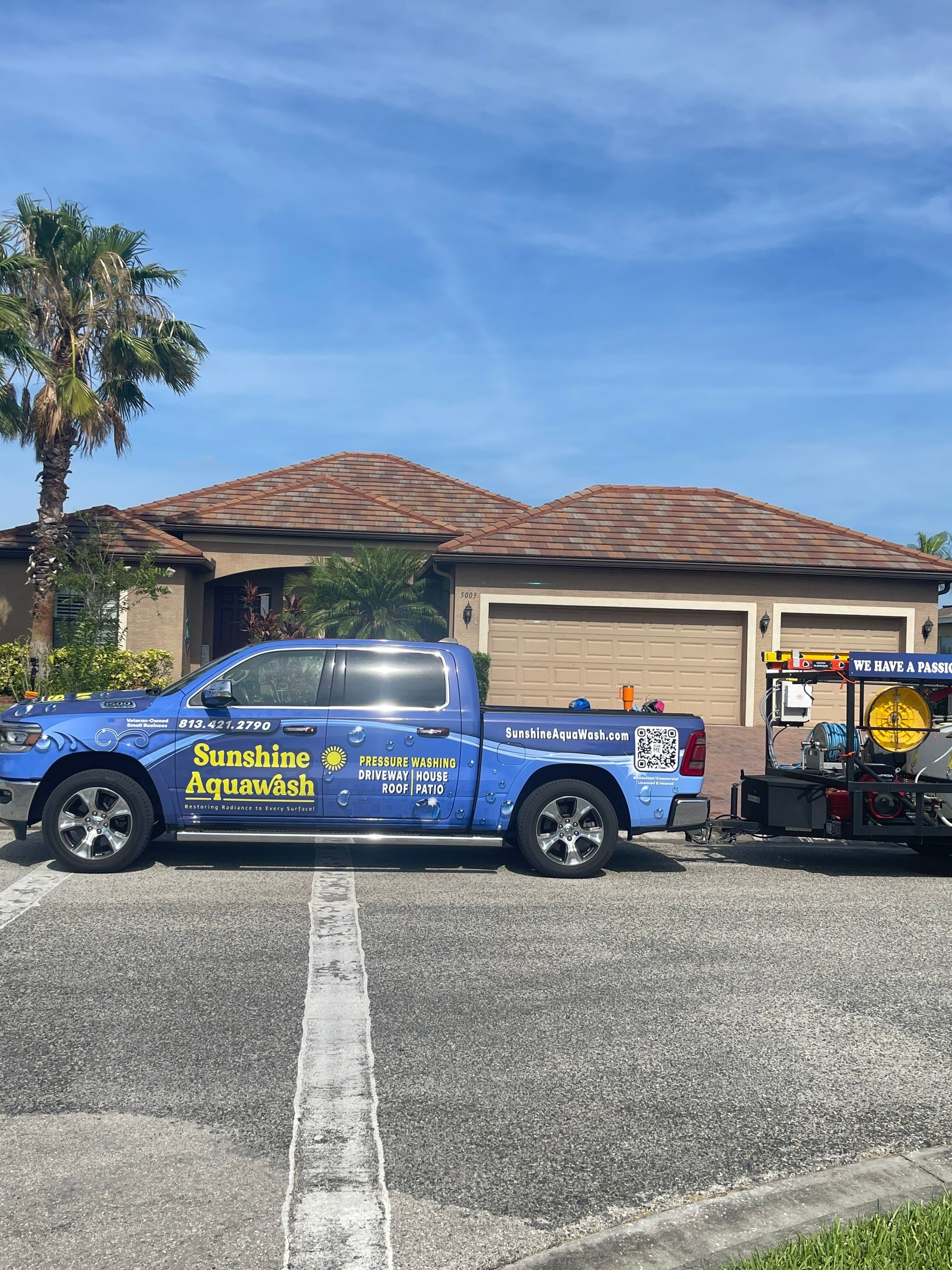 🏡 Tile Roof Cleaning – Gamble Creek Estates, Parrish, FL by Sunshine AquaWash