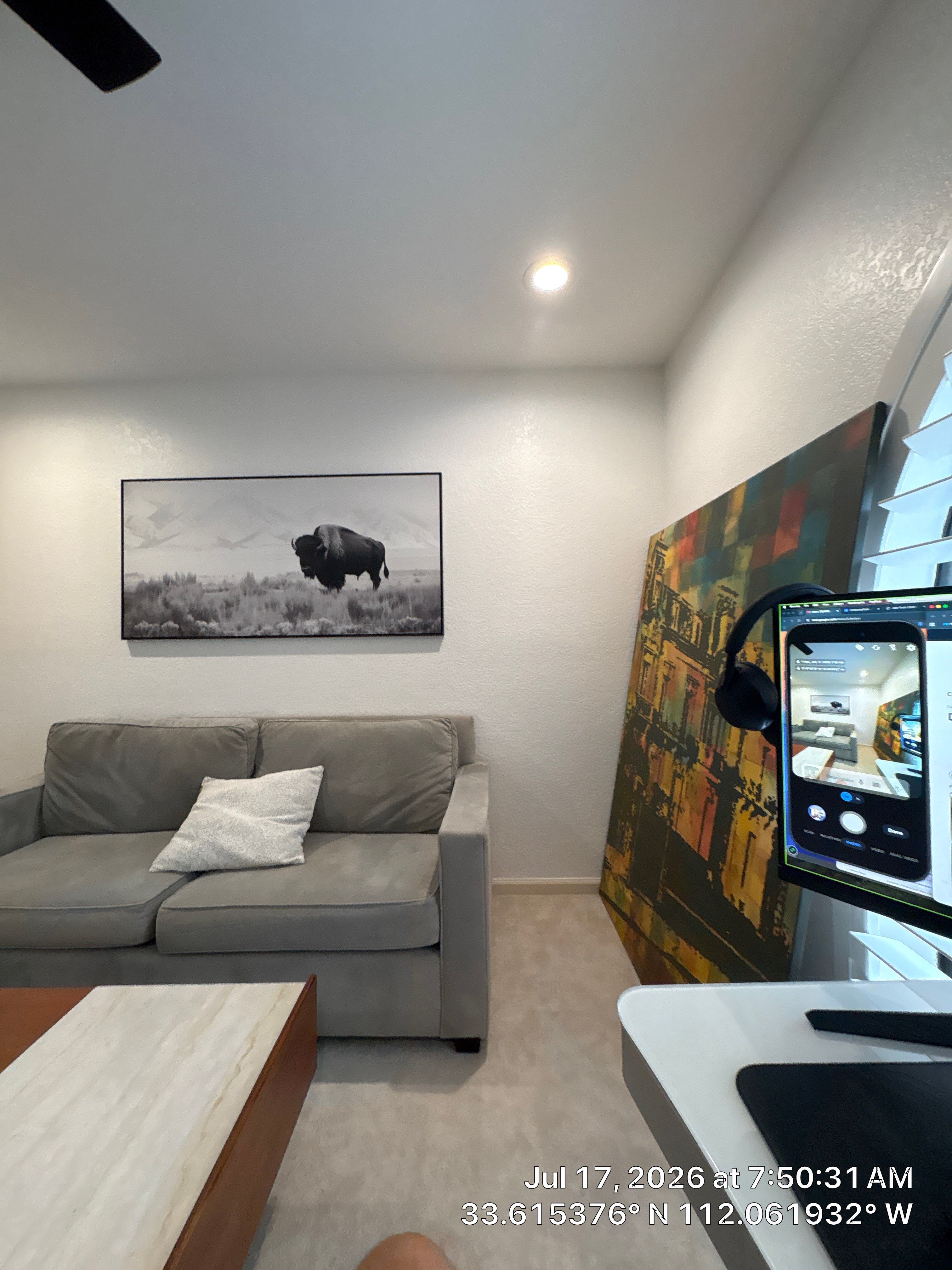 Custom Home Office and Multi-Media Room Renovation in Phoenix by CompanyCam Sales Demo