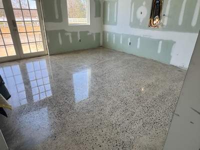 Natural Full Aggregate Polished floor