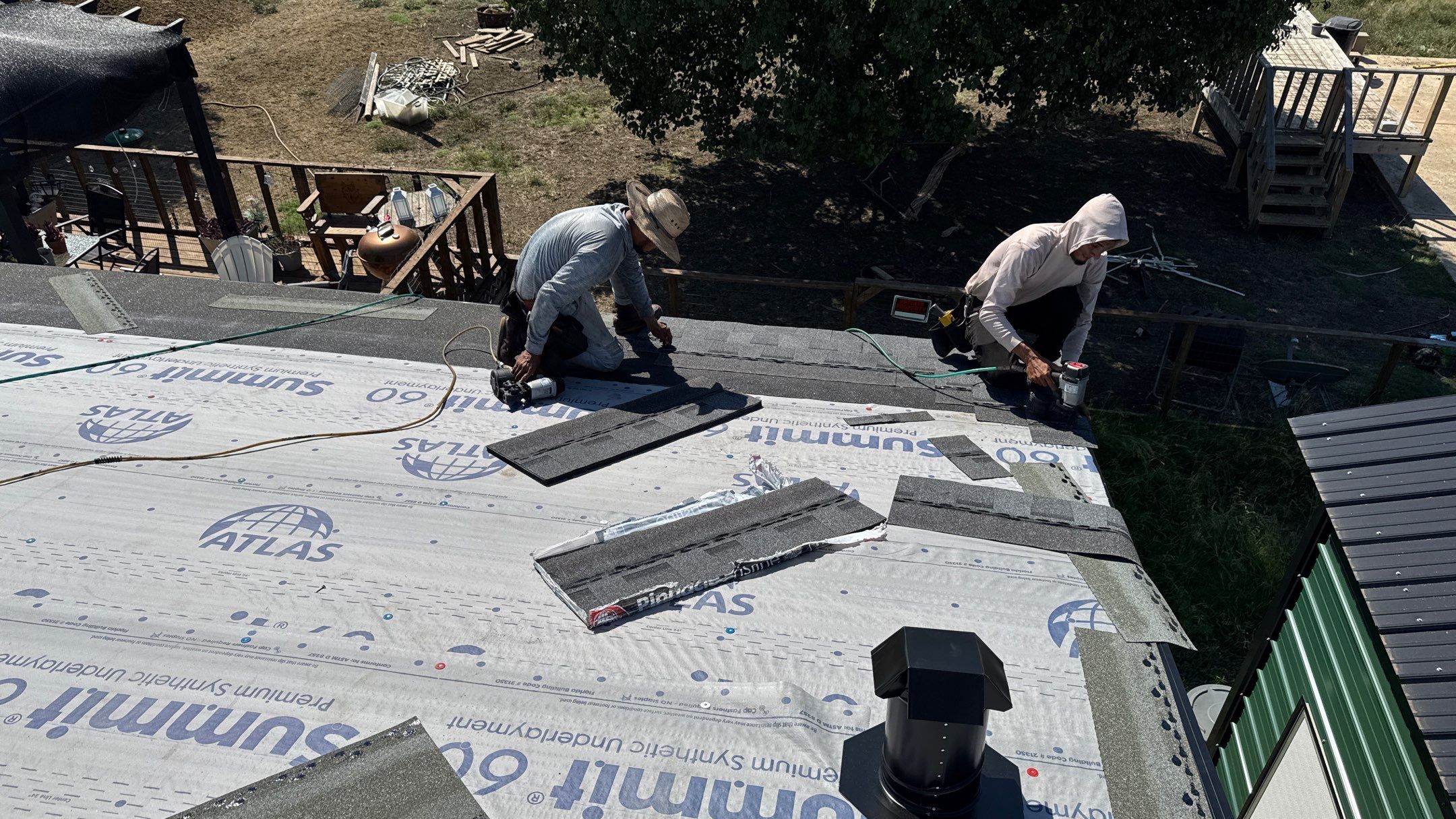 Residential Roofing Installation using ATLAS Pinnacle Pristine Shingles by Harvey Roofing & Construction