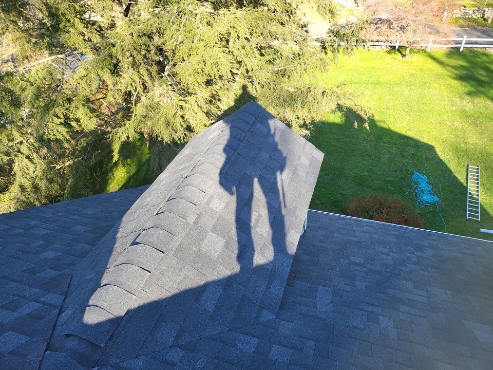 Residential Roofing Installation using onyx black by A Plus Exterior